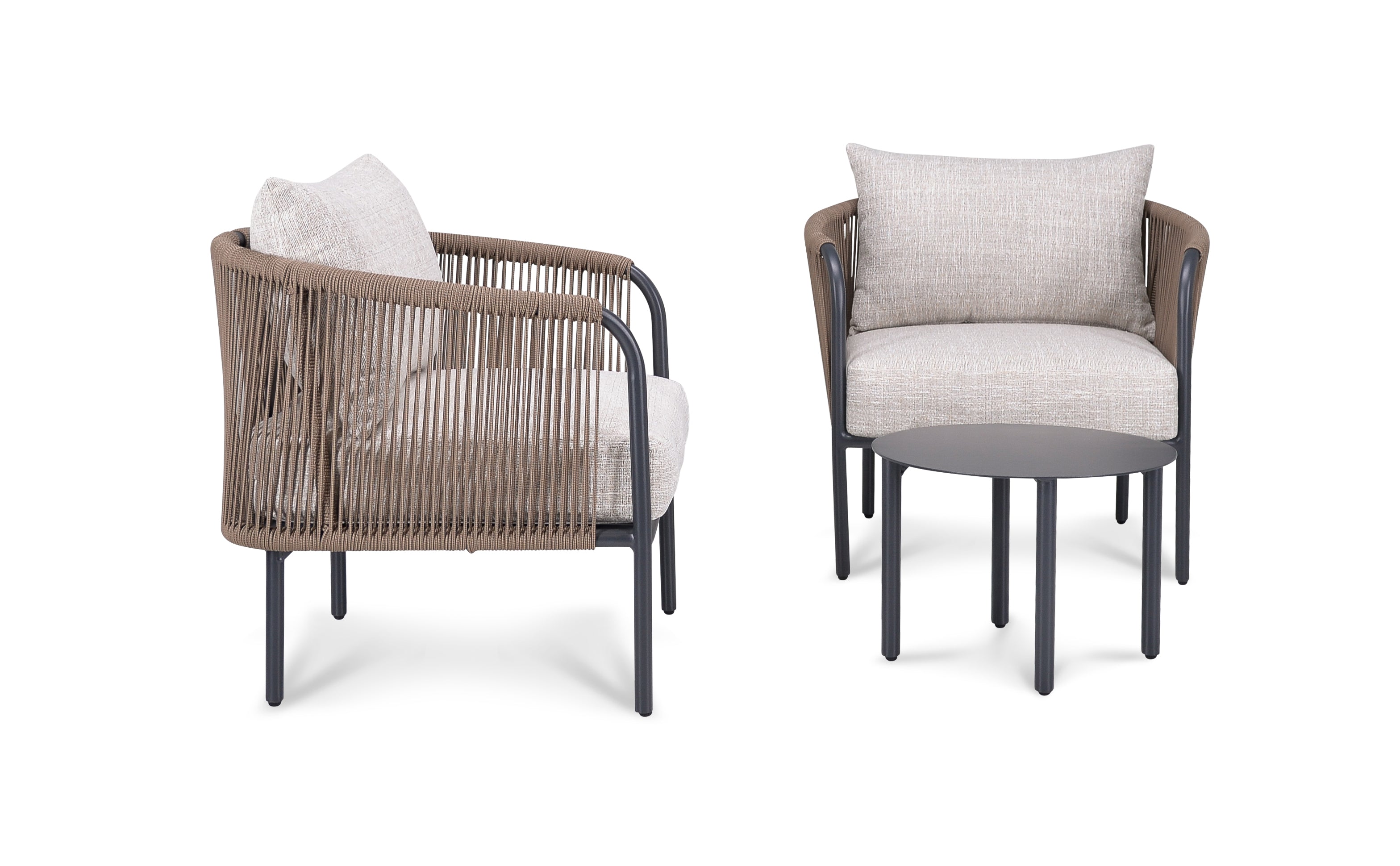 Loungeset Palermo Color Antraciet Aluminum Frame Powder Coated