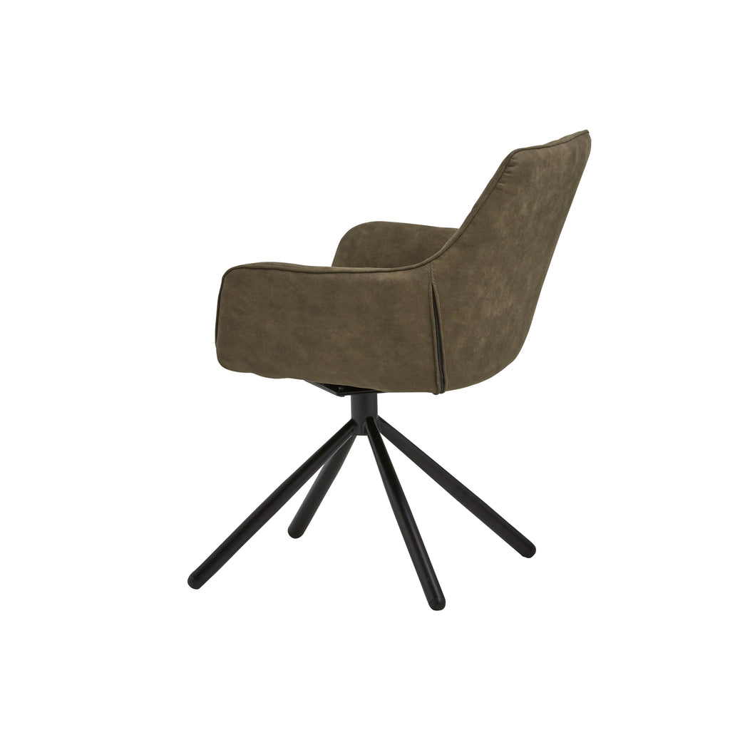 Rebel Spider eetkamerstoel - draaipoot 180ARS - Cowboy - Olive 411