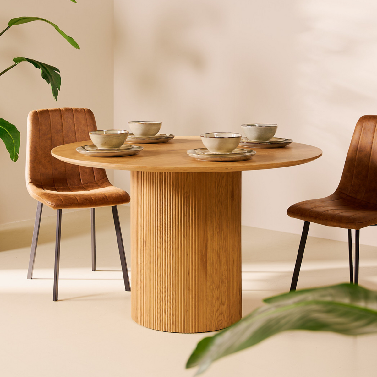 Eettafel Nora - Ø 120 cm Naturel