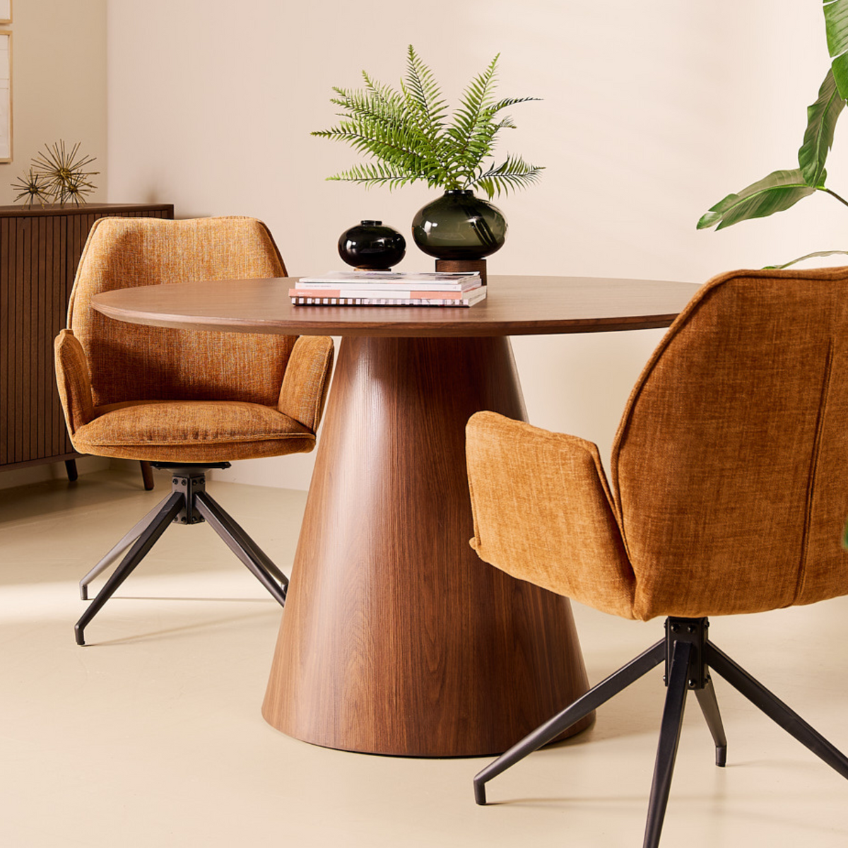 Eettafel Louis - Ø 120 cm Walnoot