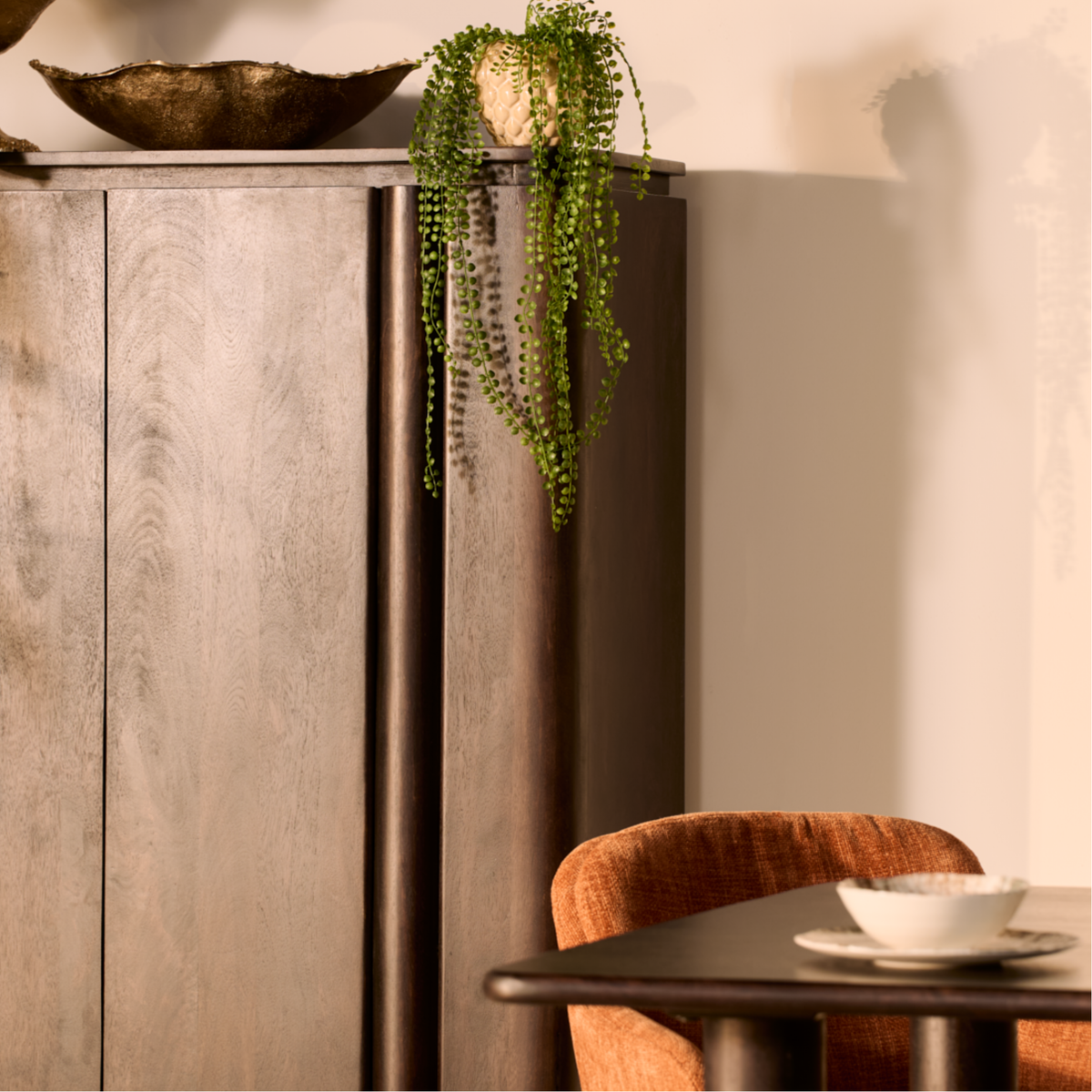 Wandkast Rondo - 150 cm Donkerbruin