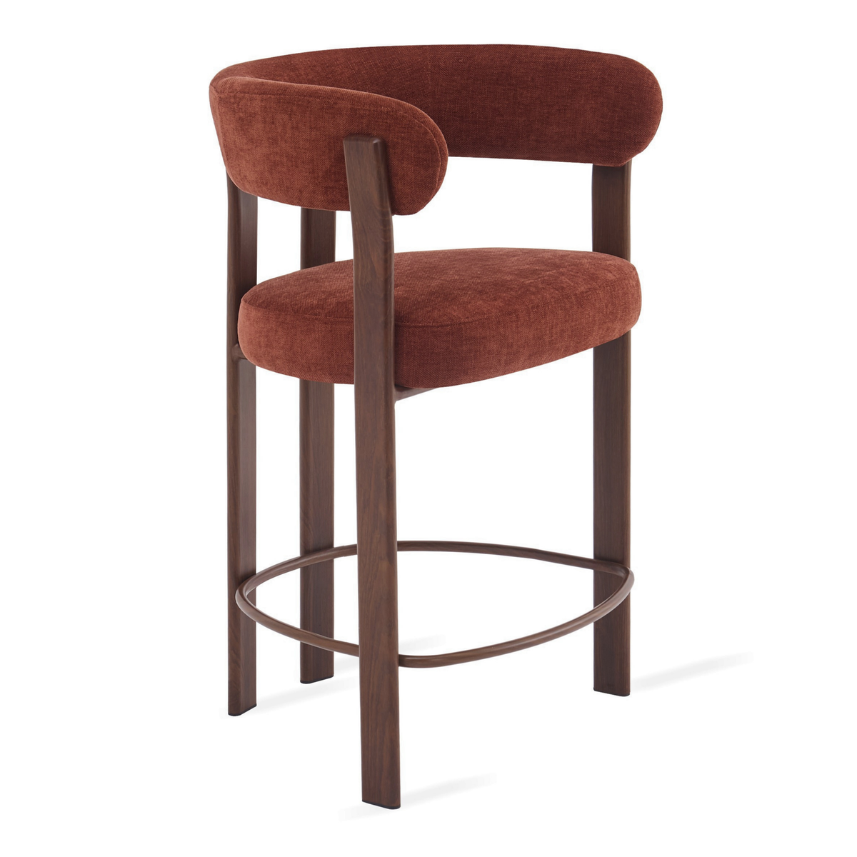 Barkruk Rose - Burgundy met armleuning