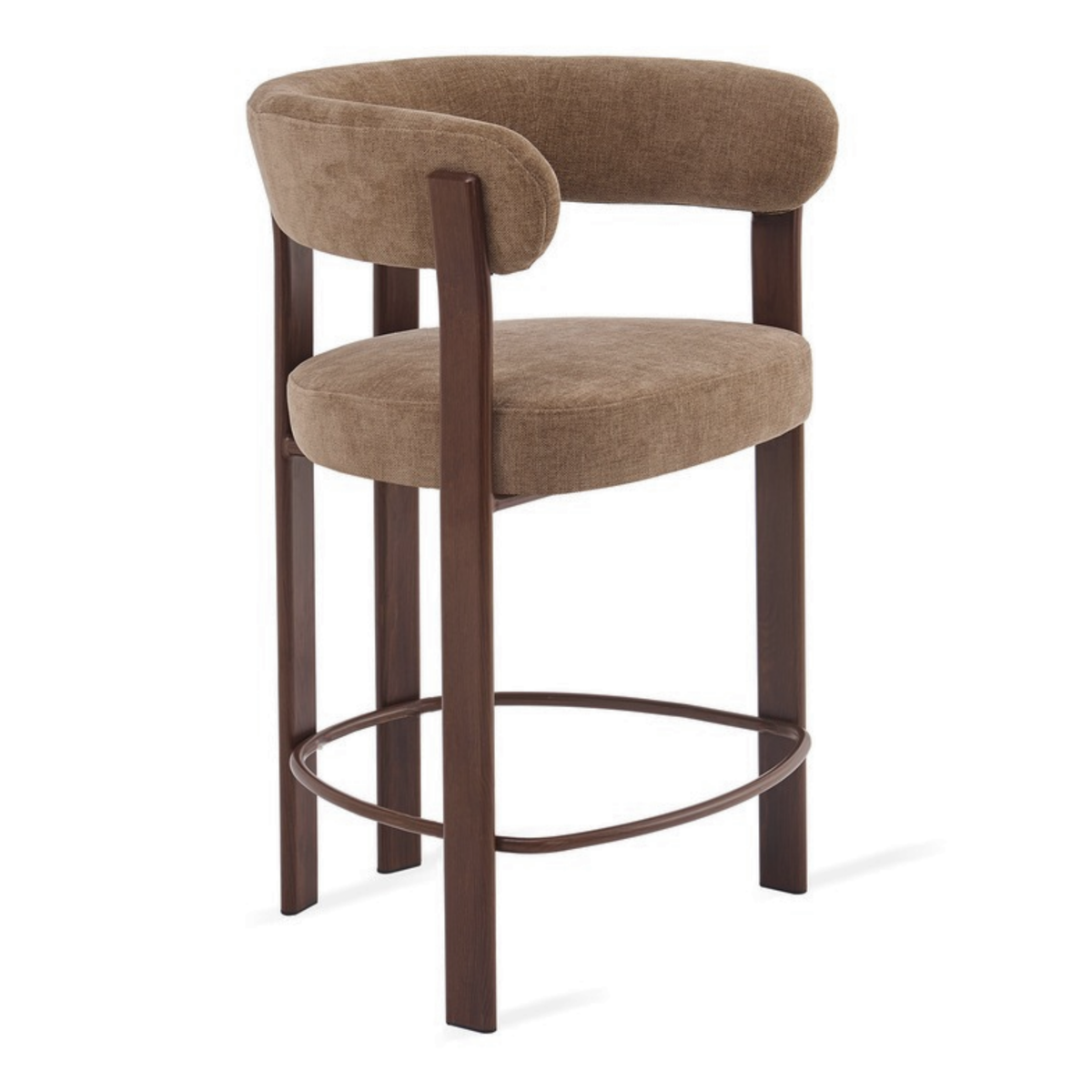 Barkruk Rose - Taupe met armleuning