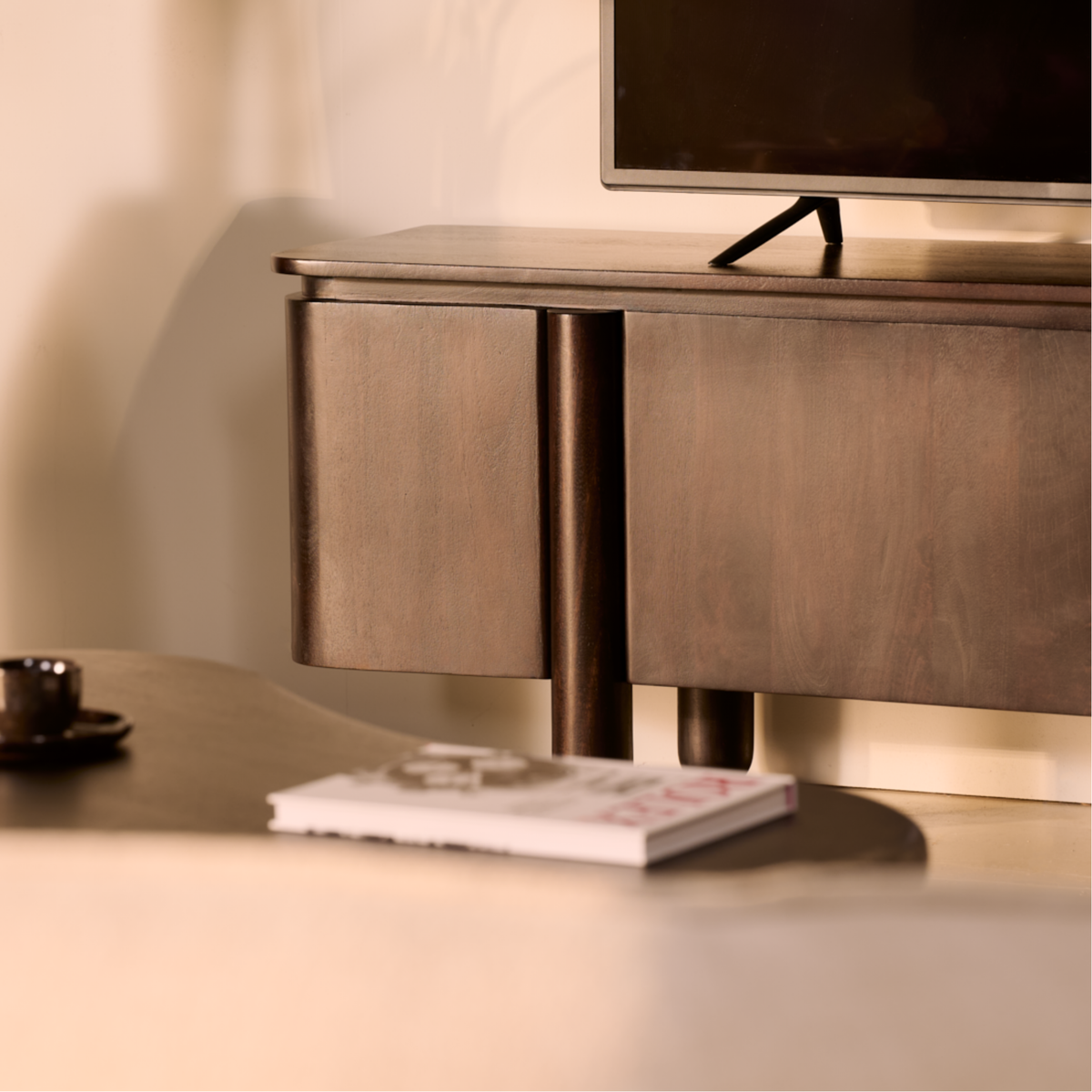 TV-meubel Rondo - 210 cm Donkerbruin