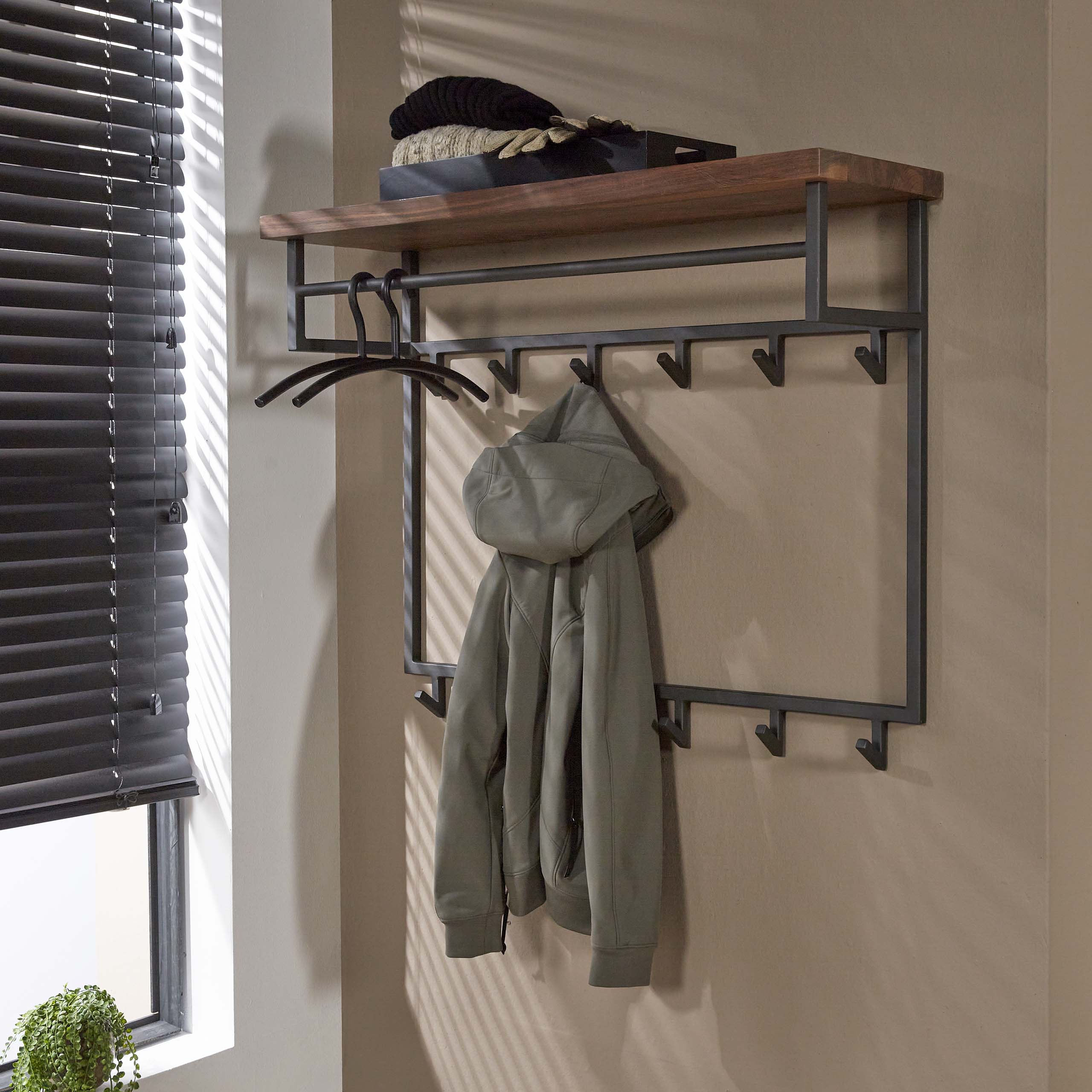 Kapstok Daytona 12 Haken Hoedenplank Massief Saja Natural