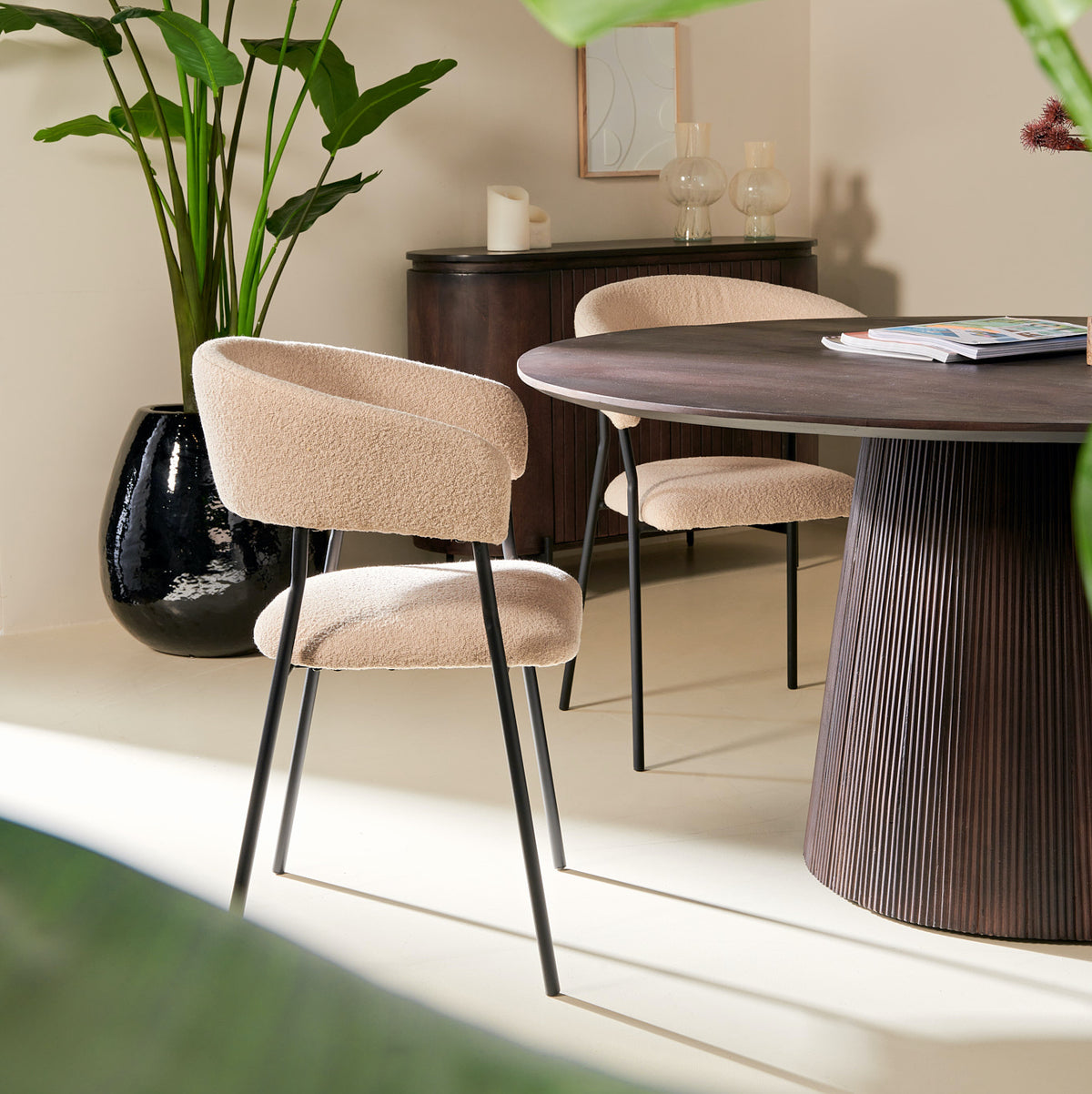 Eettafel Mokka Rond - Donkerbruin Ø 120 cm