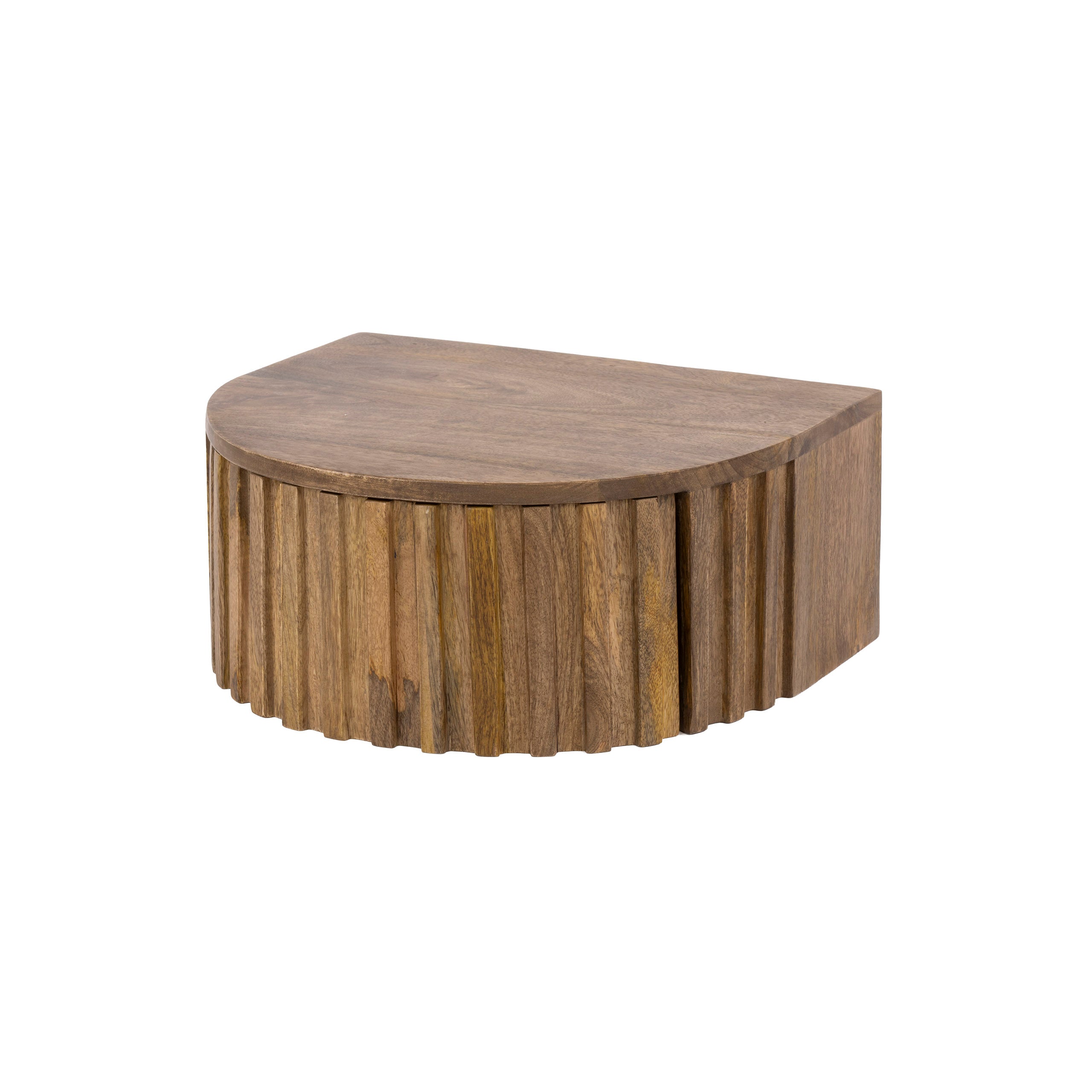 Nachtkastje Ridge Zwevend 1 Lade Massief Mango Zand