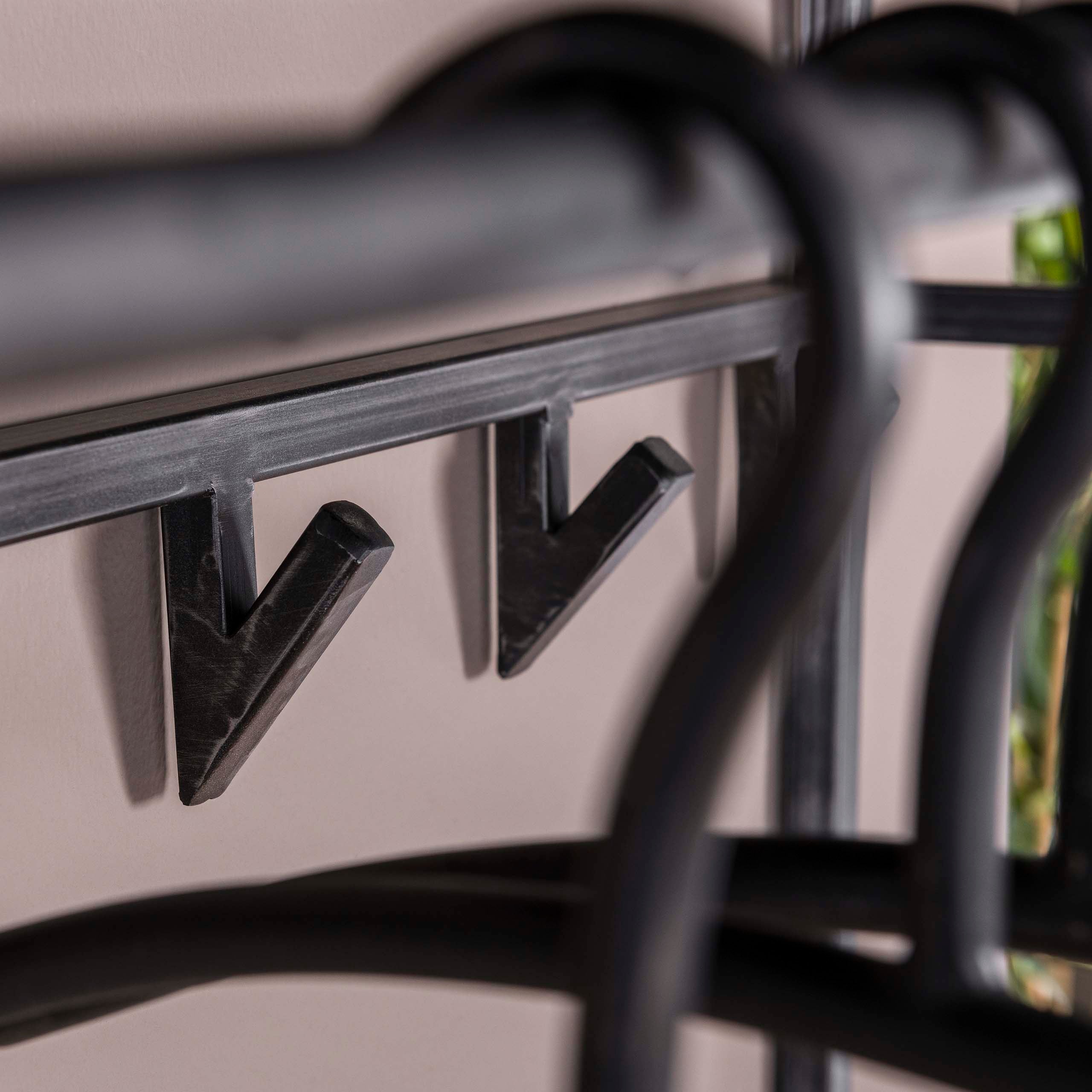 Kapstok Yucon Hoog Hoedenplank 12 Haken Massief Acacia Zwart