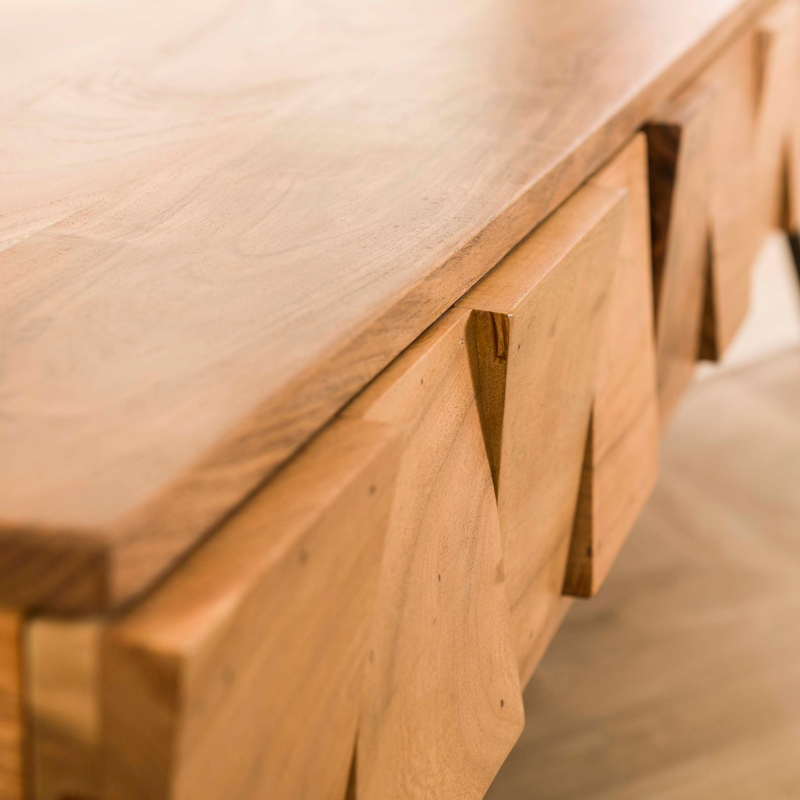 Hal Kaptafel Demn 2 Lades Massief Acacia