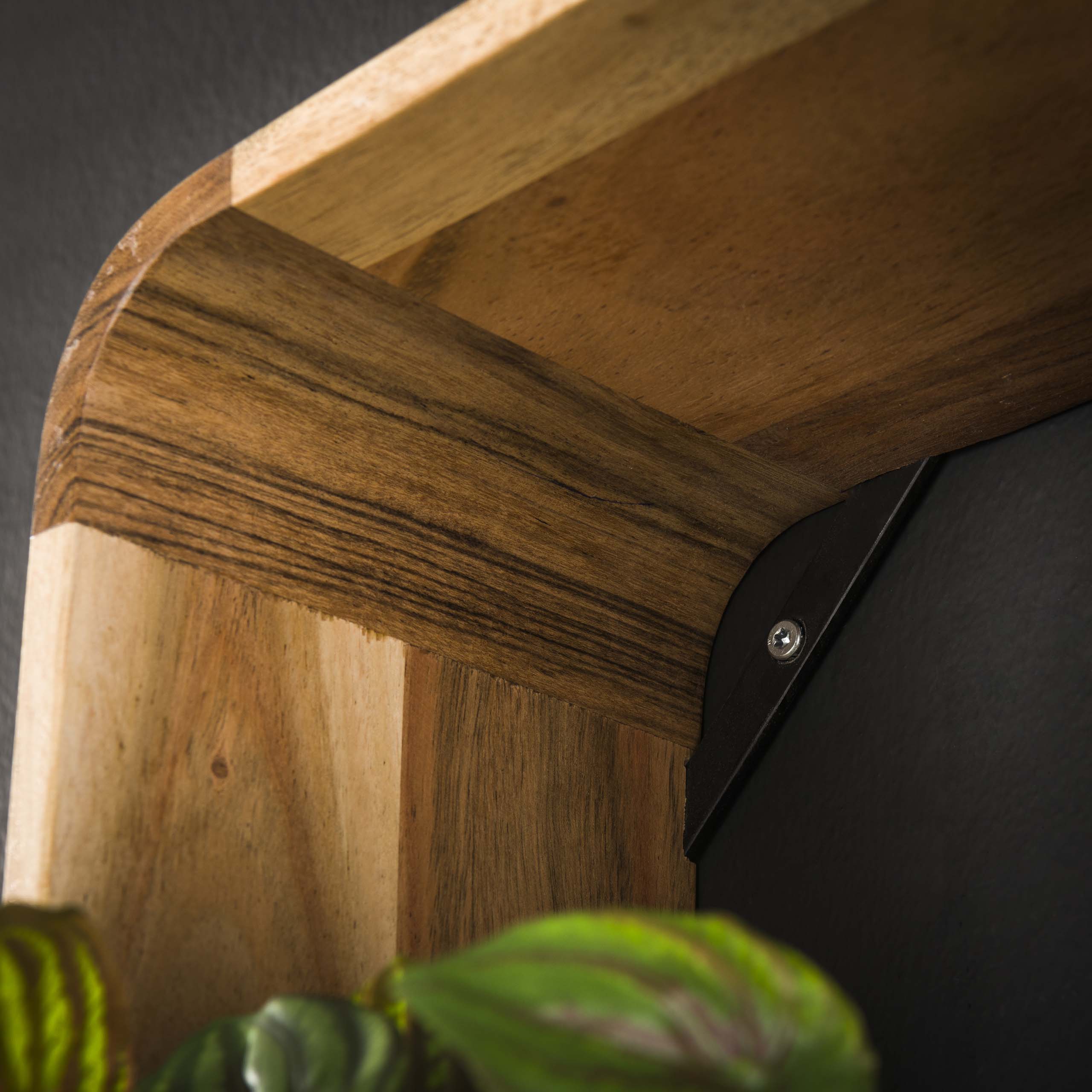 Wandschap Box Set Van 3 Massief Acacia