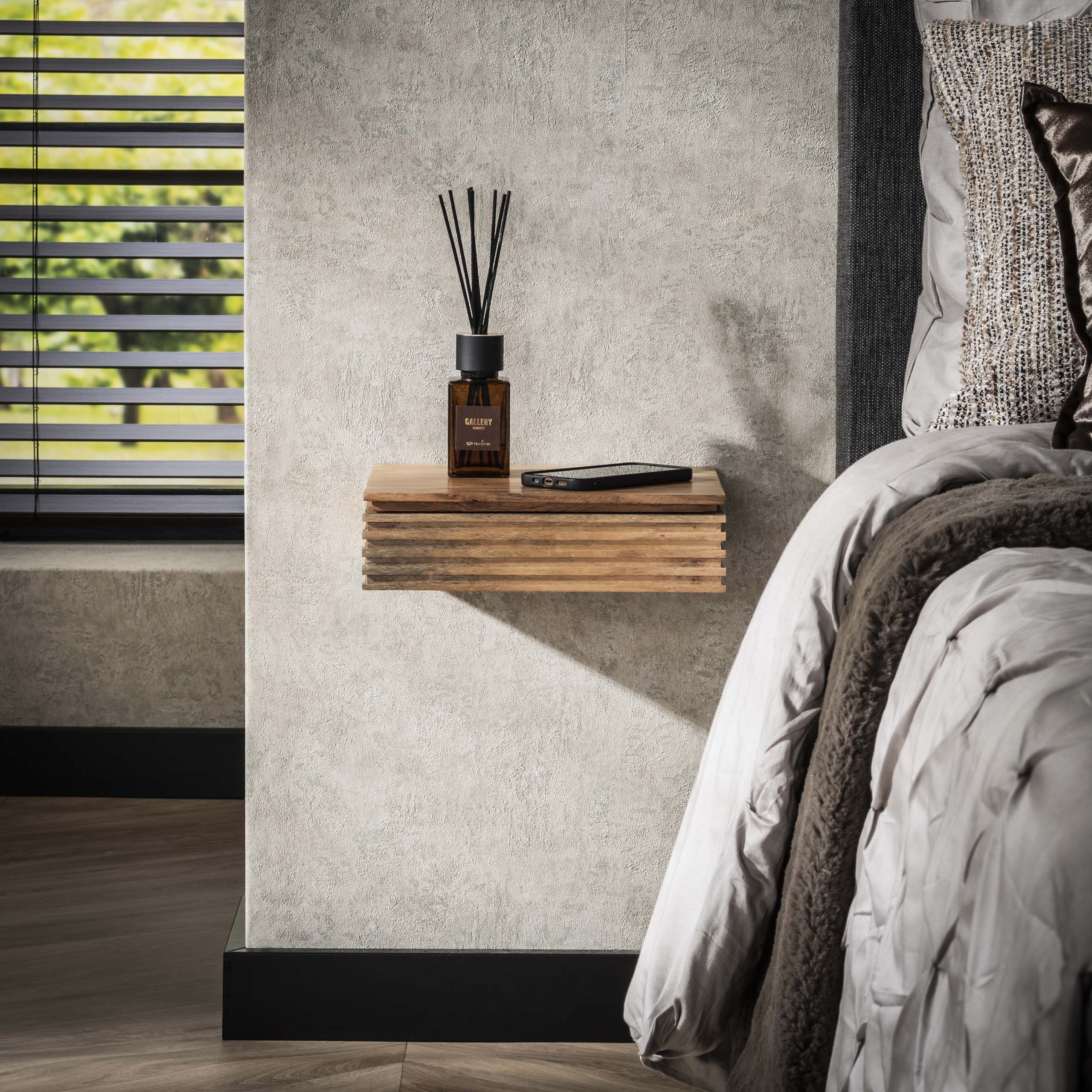 Nachtkastje Layer XS 1 lade set van 2 / Massief acacia
