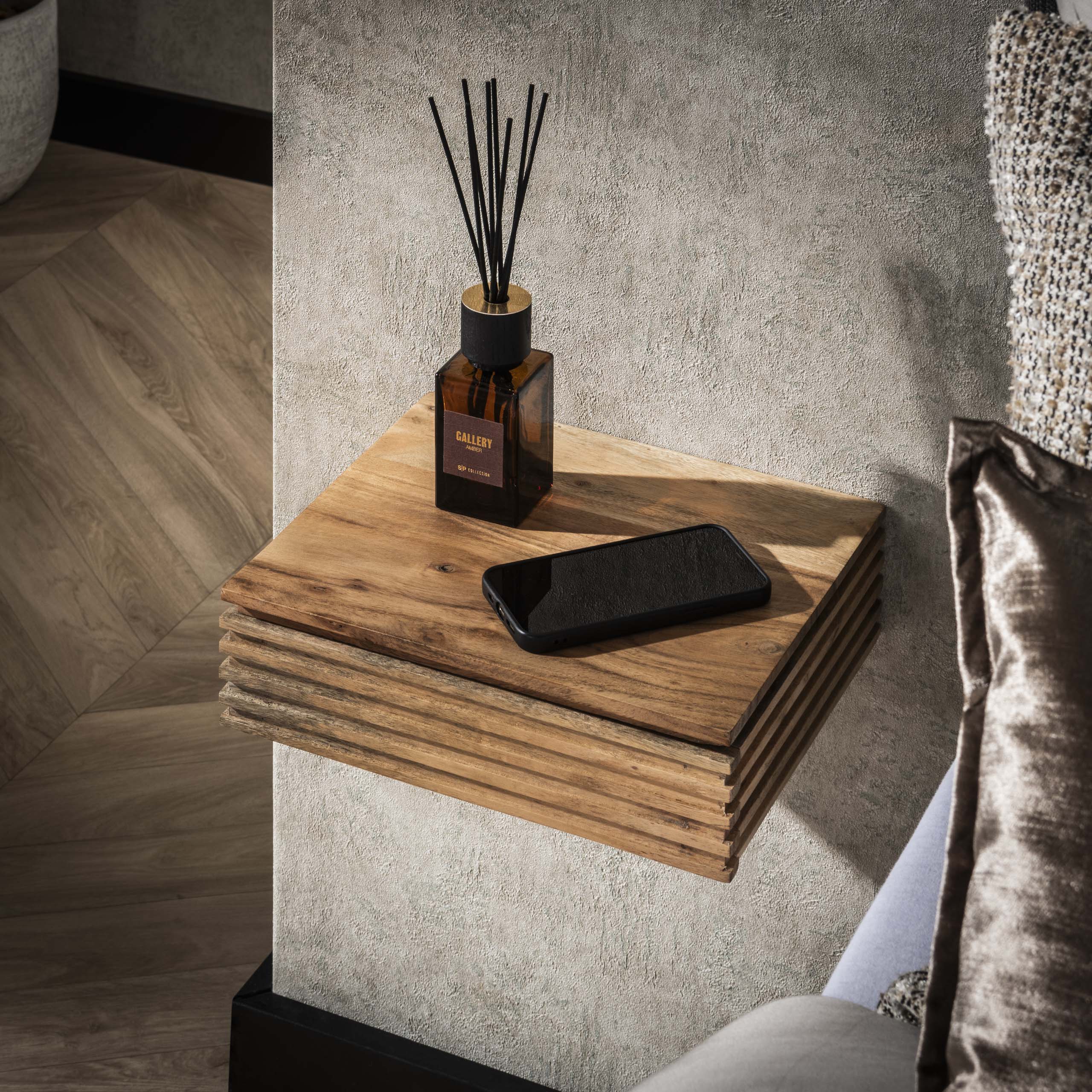Nachtkastje Layer Xs 1 Lade Set Van 2 Massief Acacia