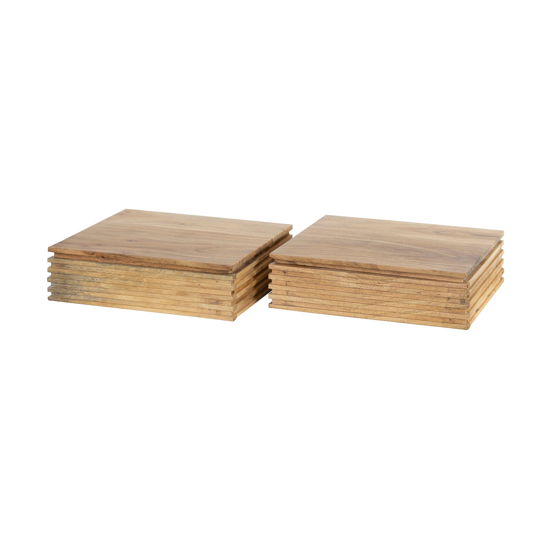 Nachtkastje Layer Xs 1 Lade Set Van 2 Massief Acacia