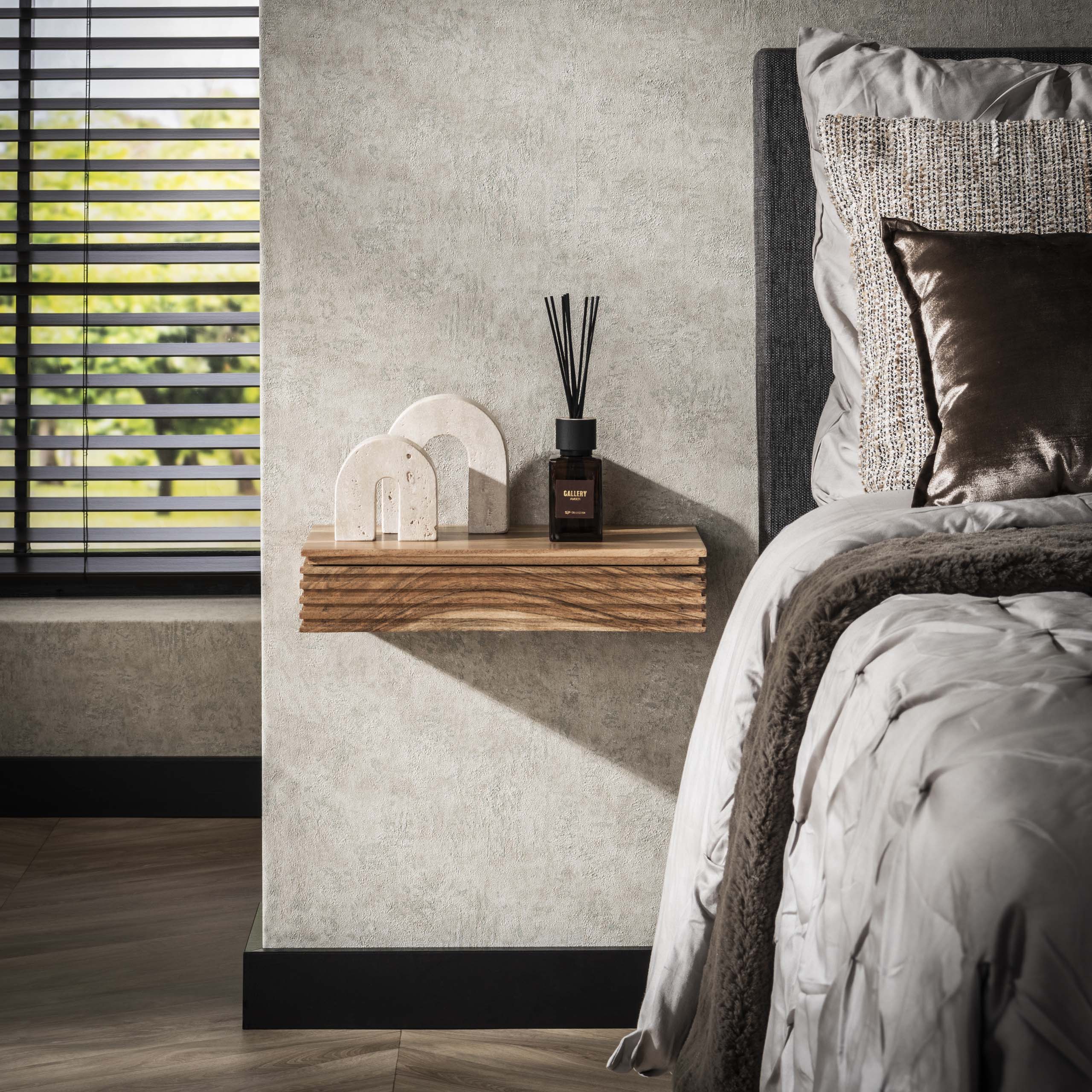 Nachtkastje Layer L 1 lade set van 2 / Massief acacia