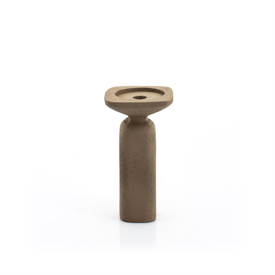 Candles Candle holder Squand medium 9.6x9.6x18 – bruin | By Boo
