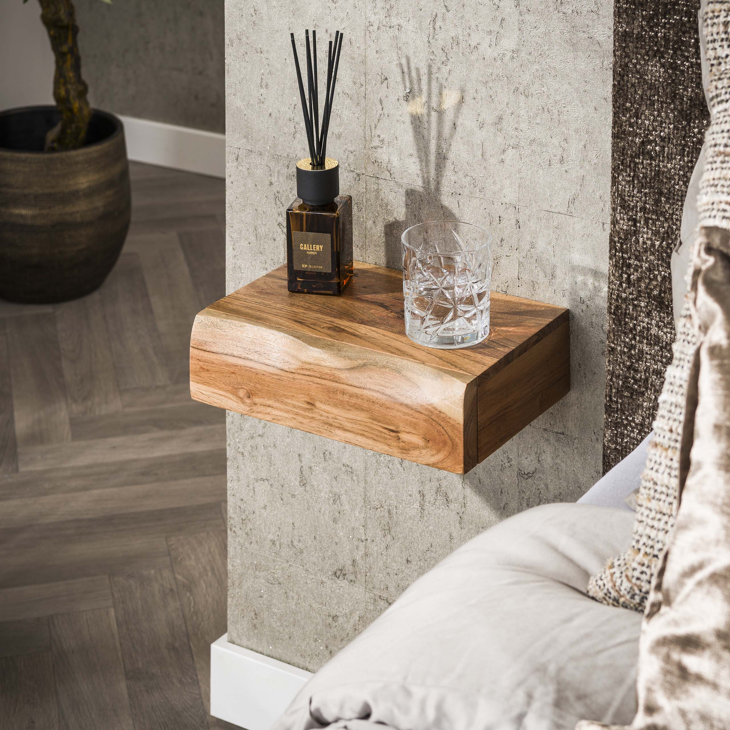 Nachtkastje Tree Xs 1 Lade Set Van 2 Massief Acacia