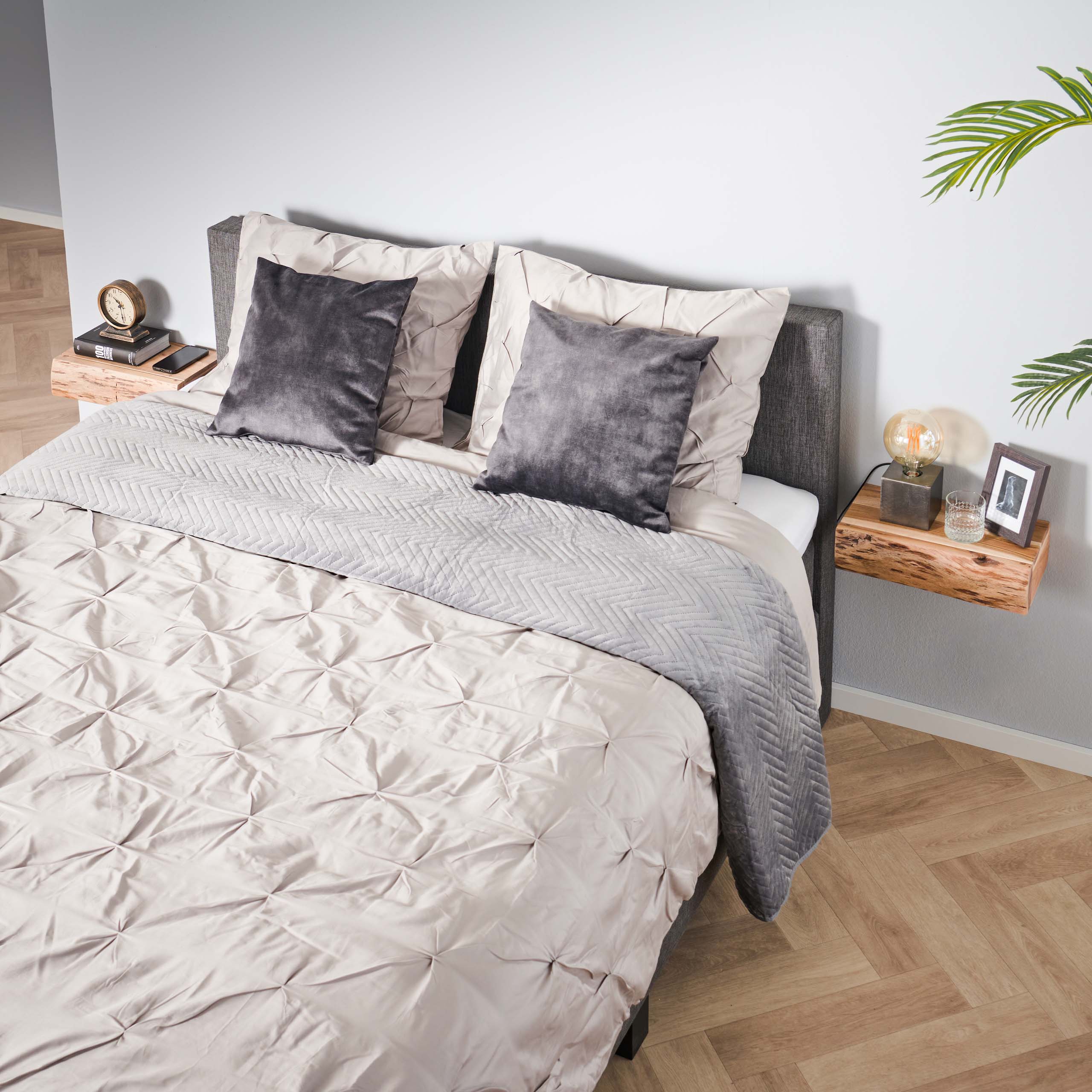 Nachtkastje Tree L 1 Lade Set Van 2 Massief Acacia