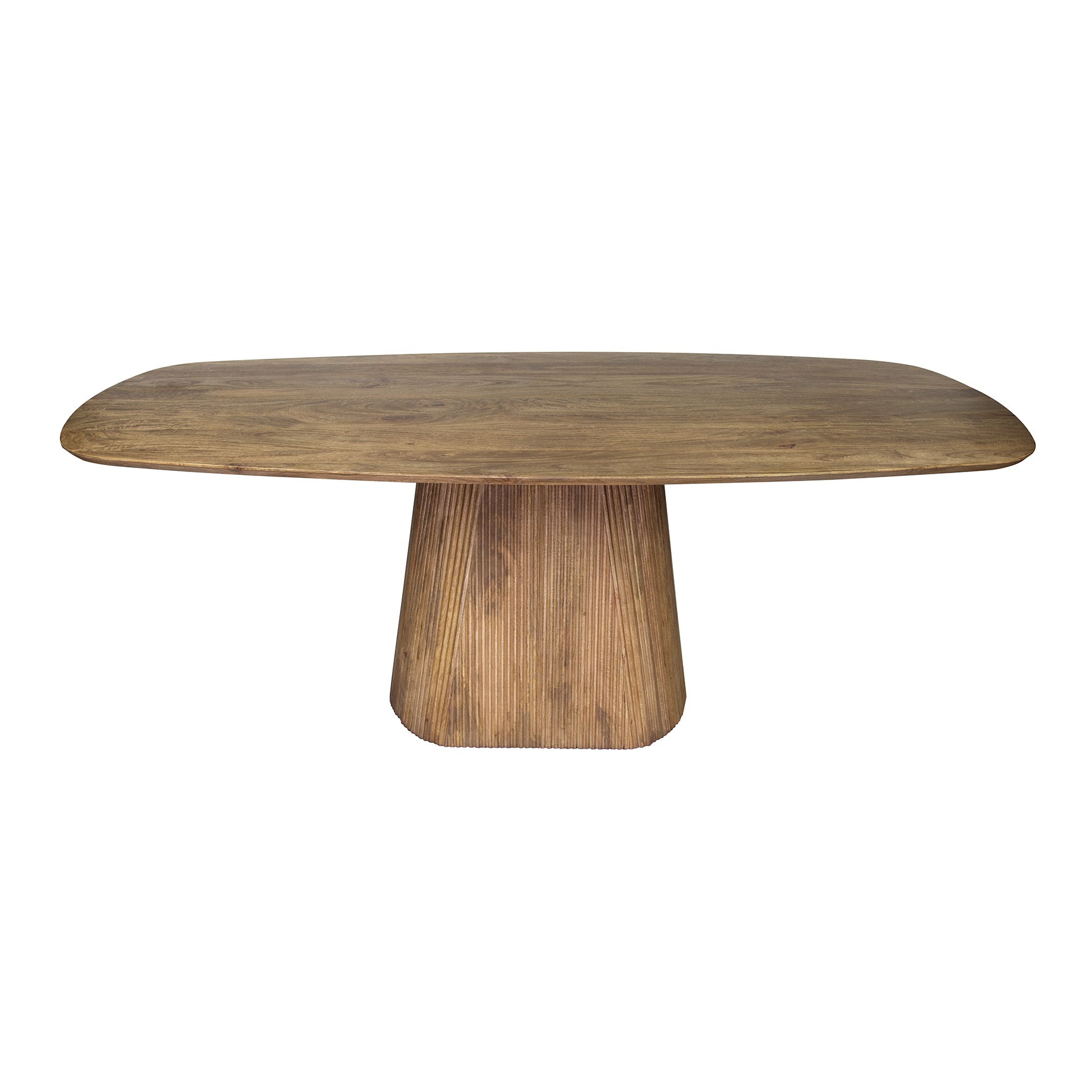 Eettafel Wave Centro Deens Ovaal 215Cm Massief Mango Zand