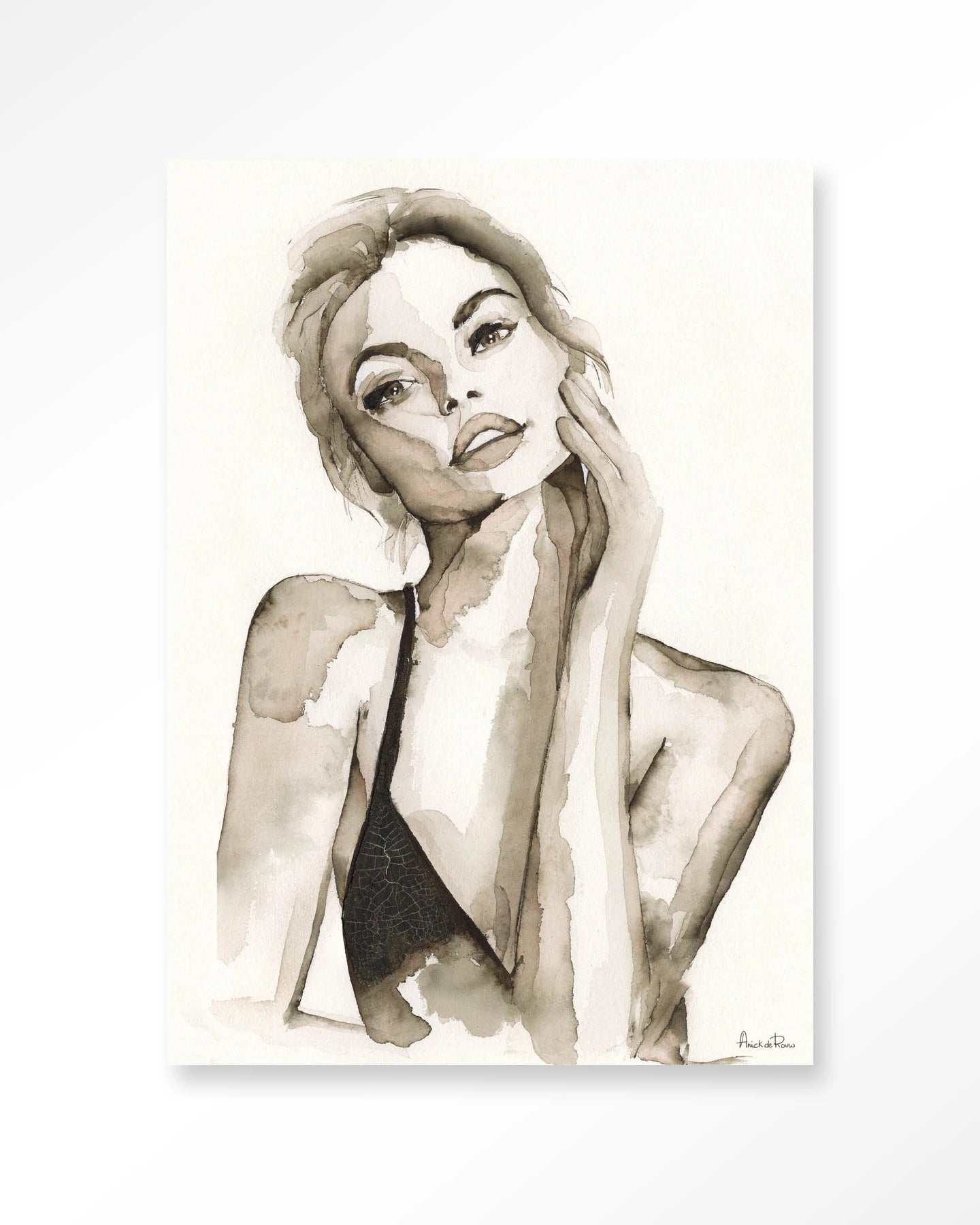 A Woman's Face – Glasschilderij