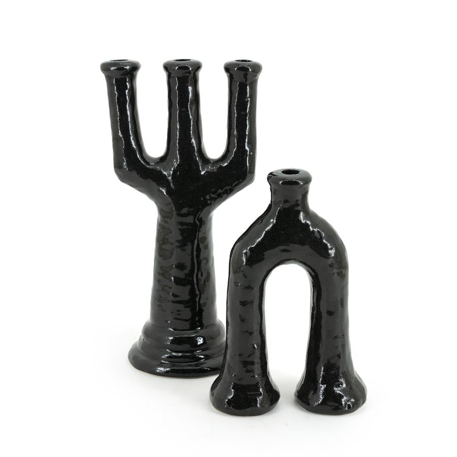 Candles Blix small 18.4x9.7x28 – zwart | By Boo