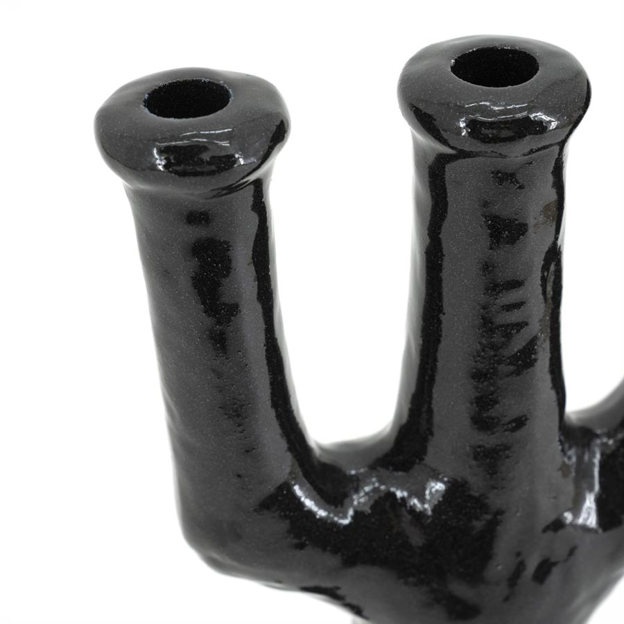 Candles Blix large 18.4x14.3x38.5 – zwart | By Boo