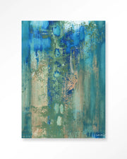Blue Green Abstract – Wandkleed
