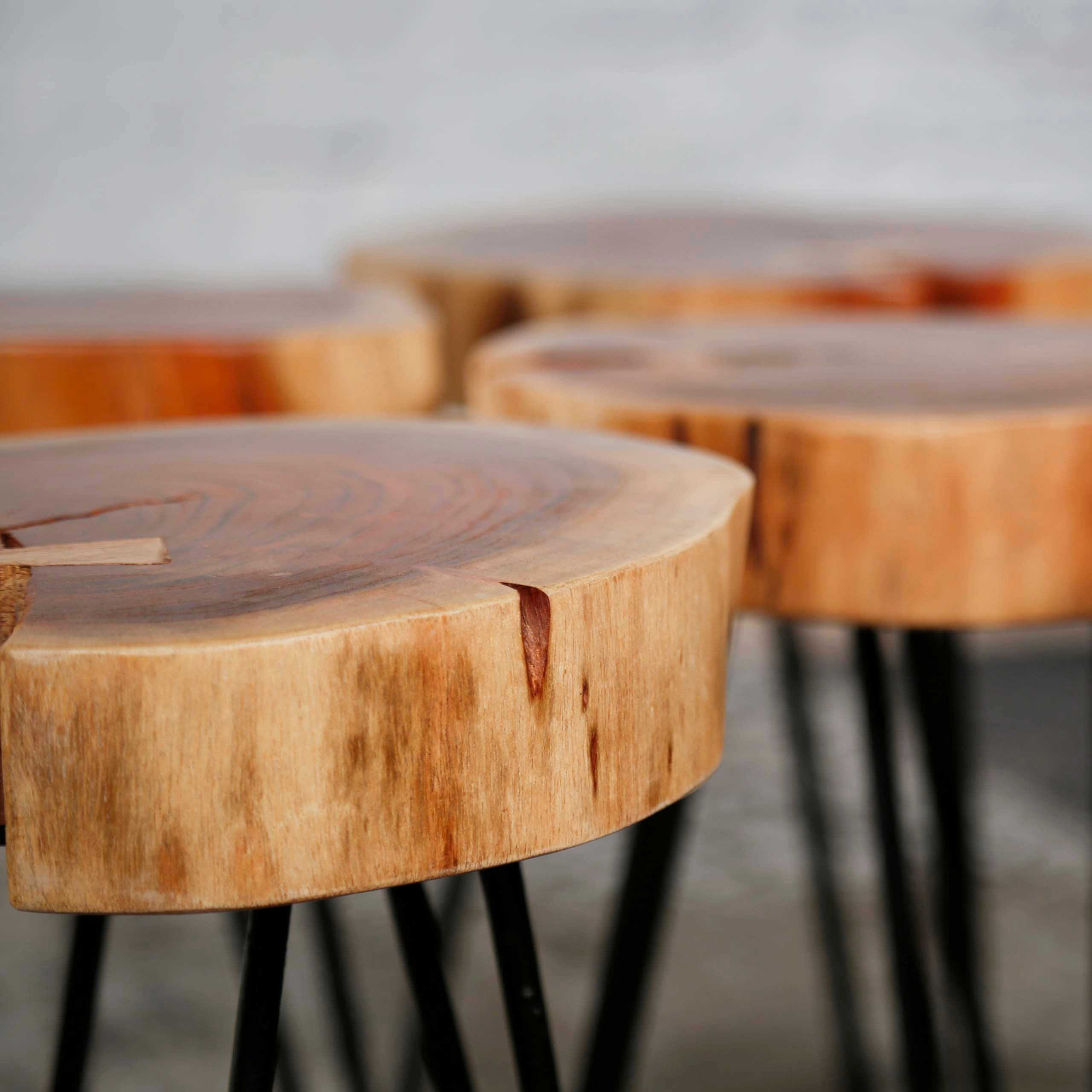 Bijzettafel Trunk O32Cm Massief Acacia