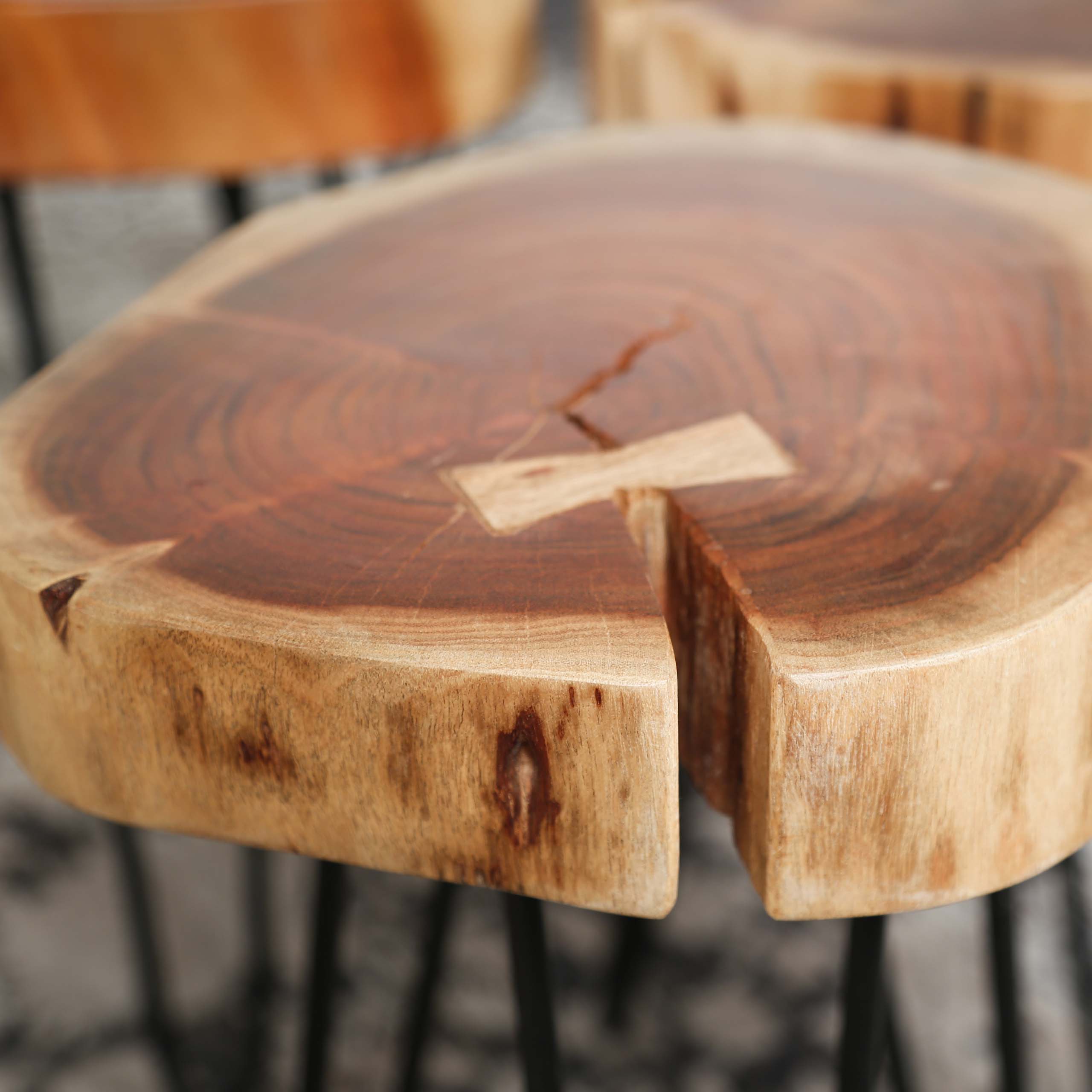 Bijzettafel Trunk - 32 cm-  Massief Acacia