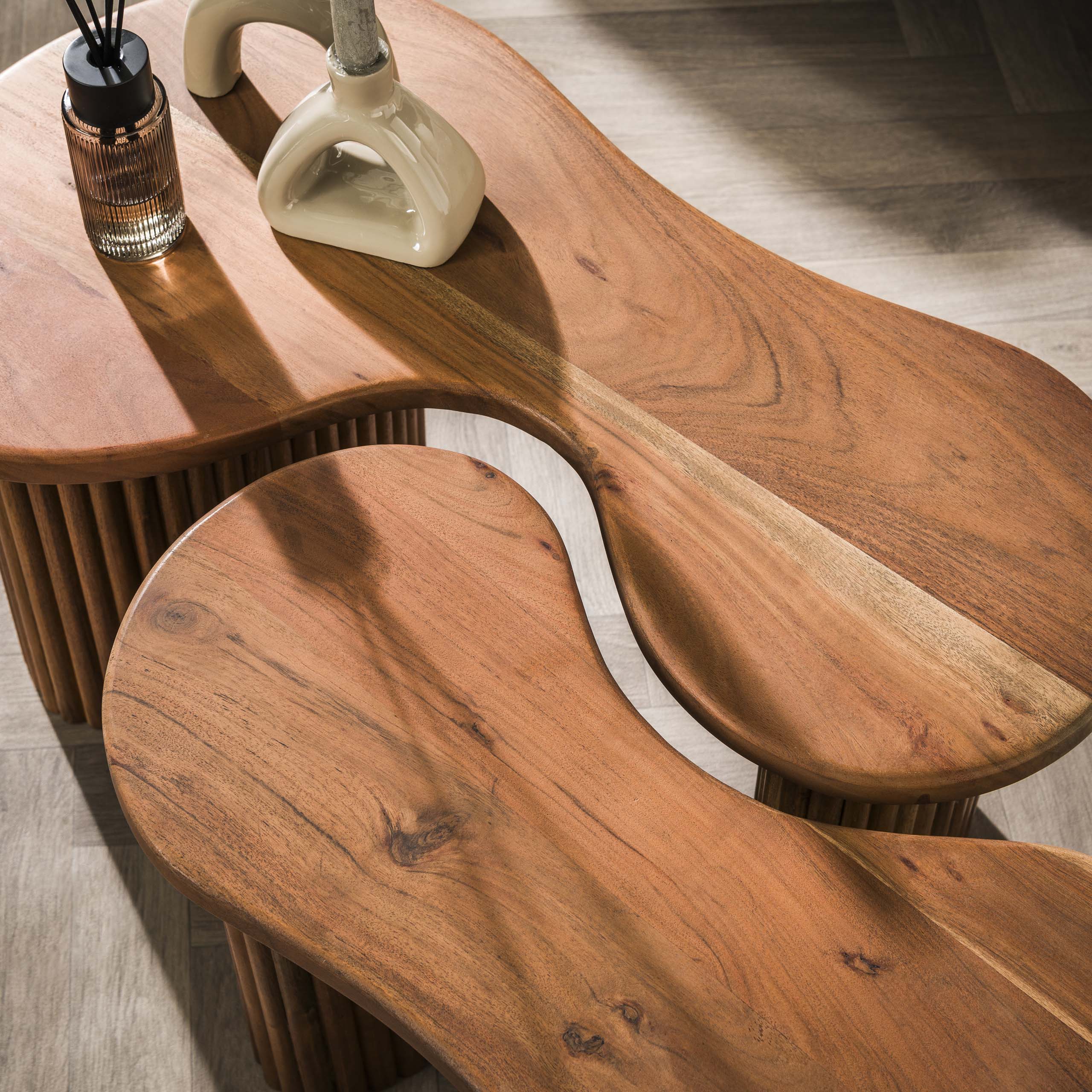 Salontafel Fuse Set Van 2 Massief Acacia