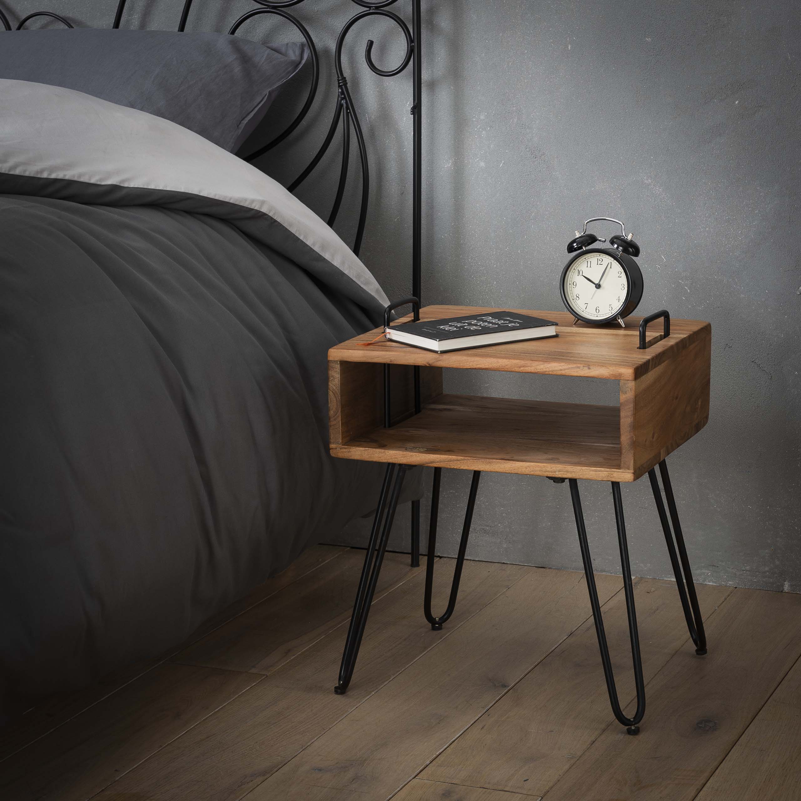 Nachtkastje Quadro Massief Acacia