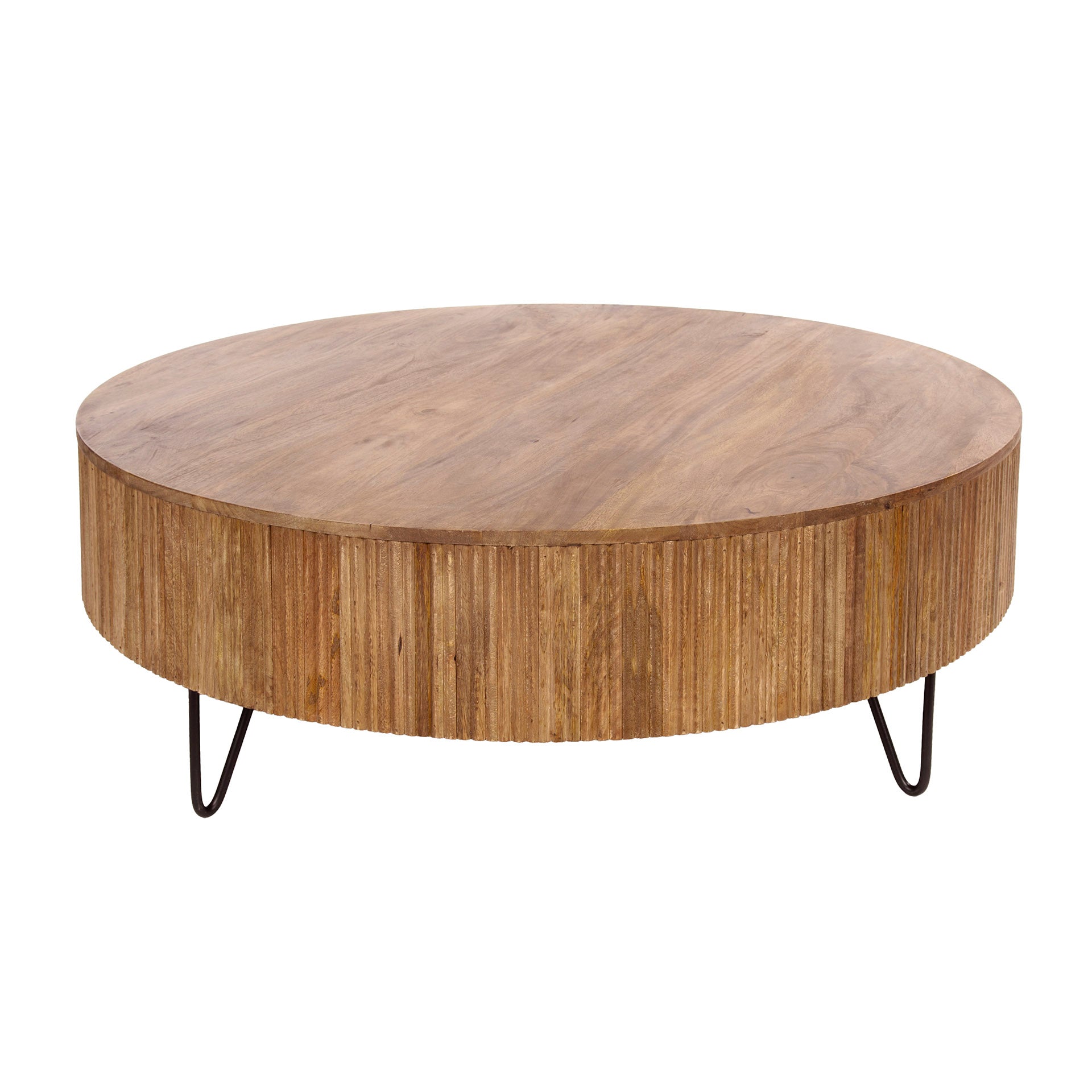 Salontafel Wave O120Cm Massief Mango Zand