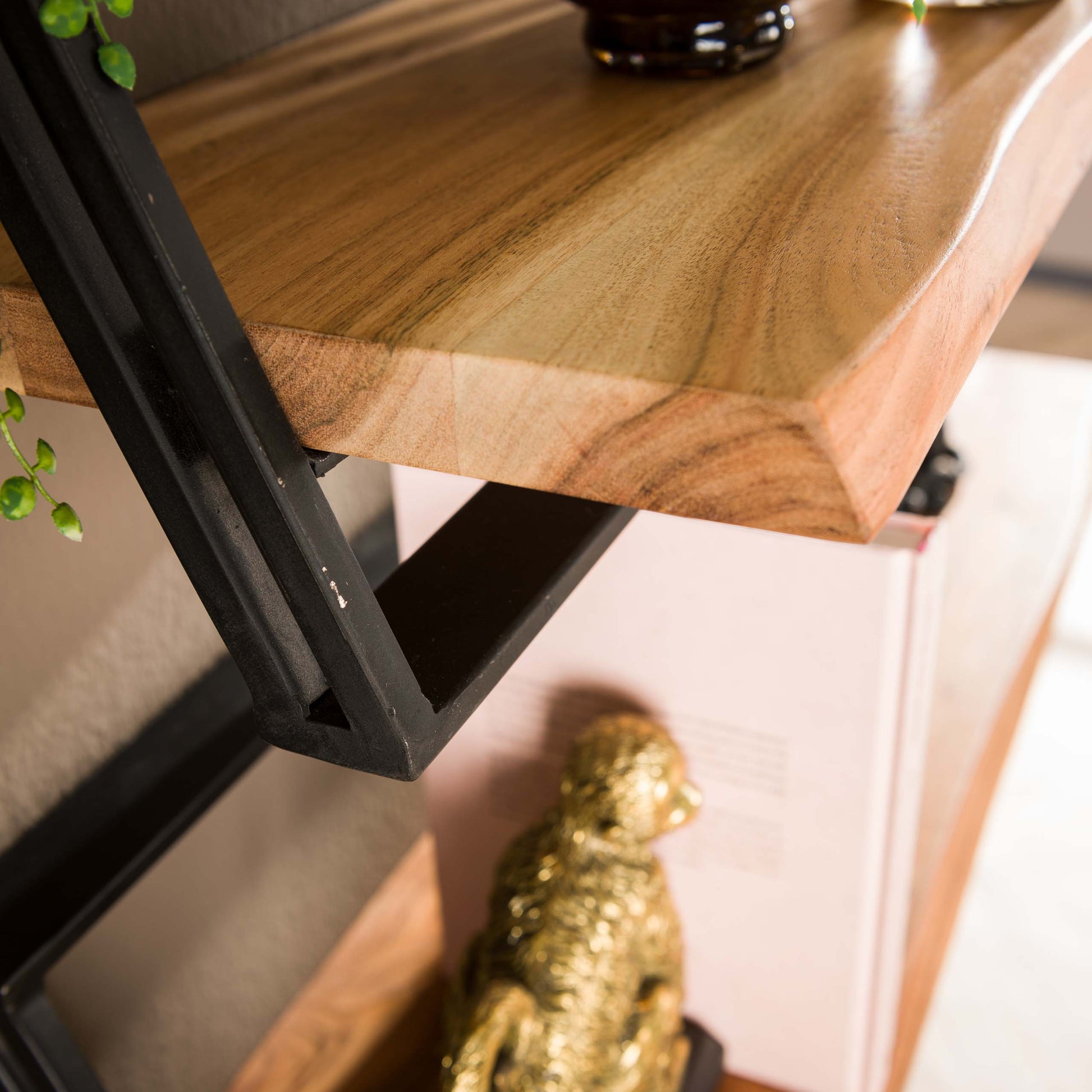 Wandschap Lean set van 3 / Massief acacia