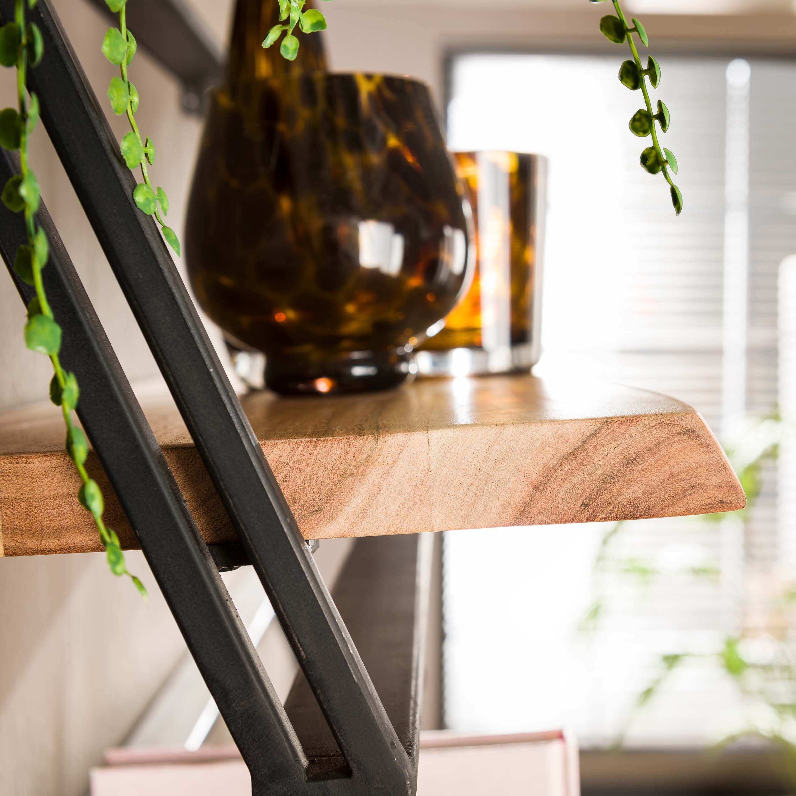 Wandschap Lean Set Van 3 Massief Acacia