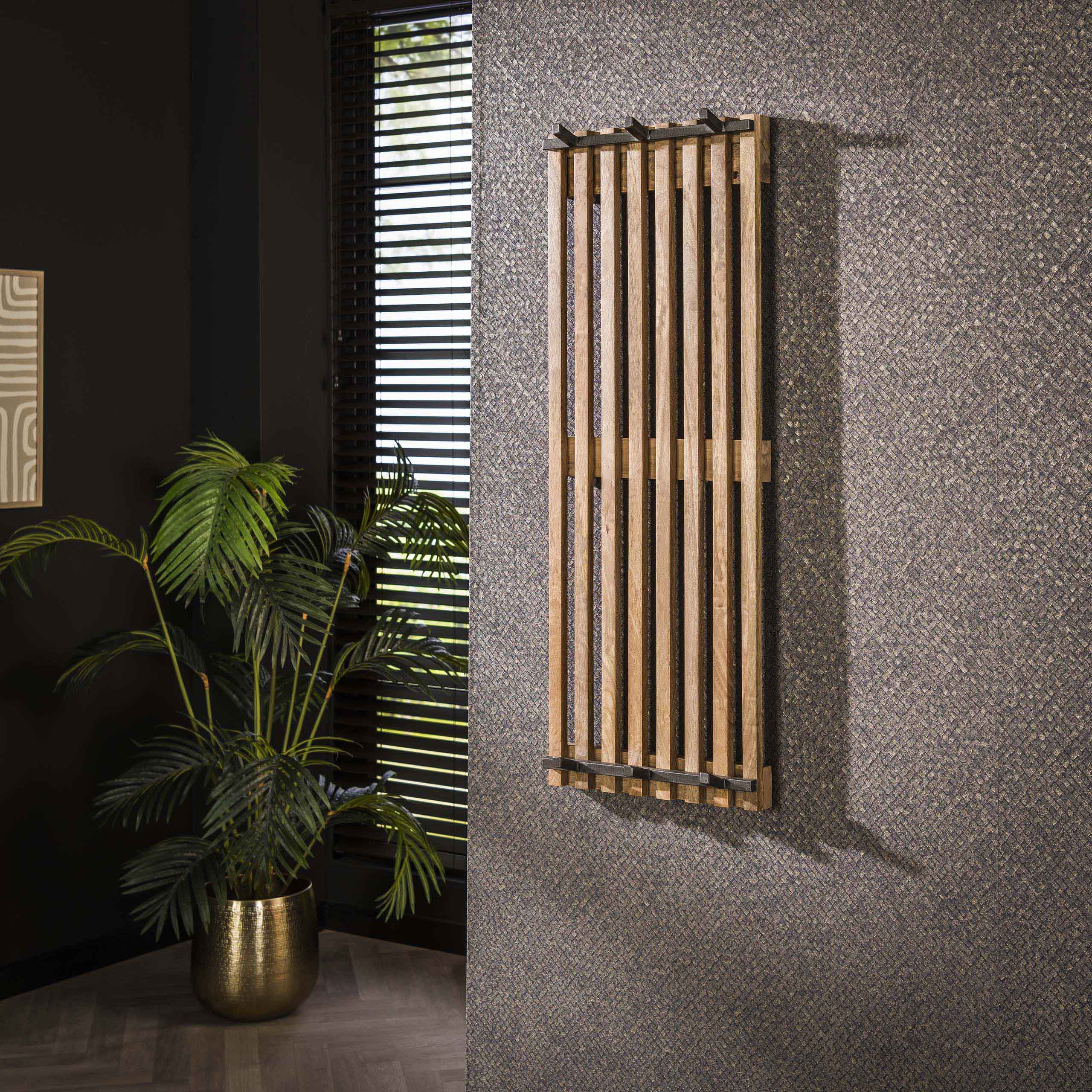 Kapstok Tweak Hoog 2X3 Haken Massief Mango Zand