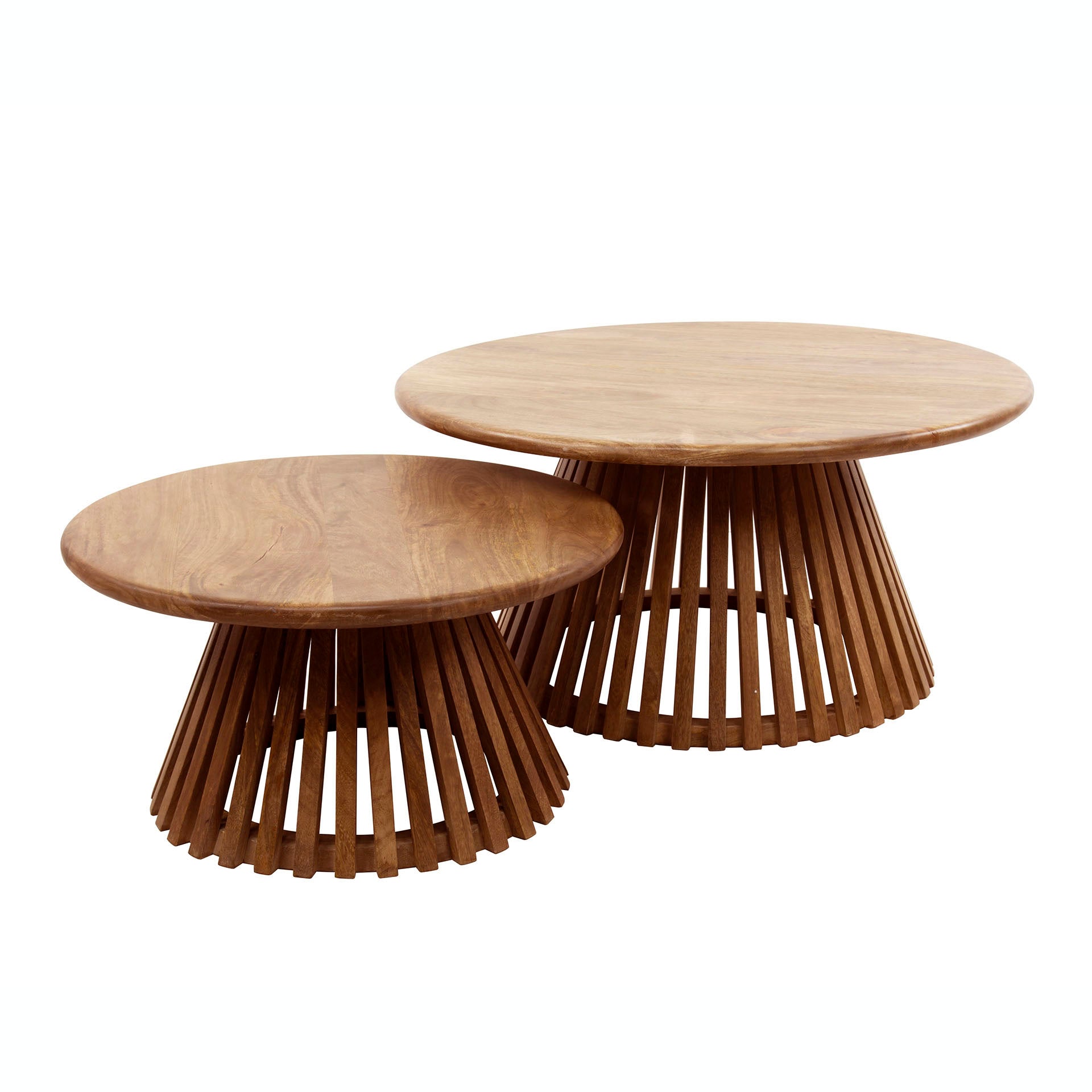 Salontafel Tweak Cone Set Van 2 Massief Mango Zand