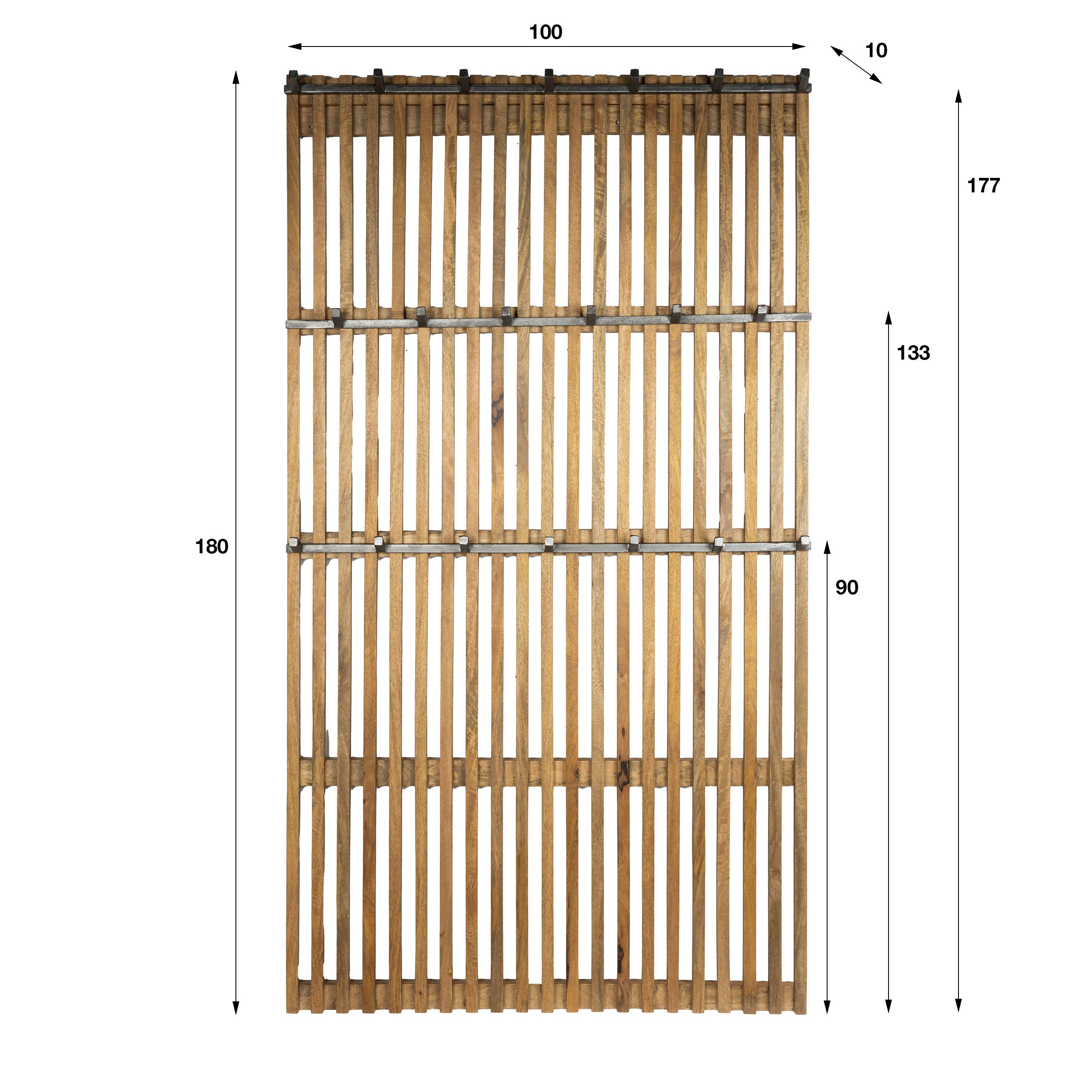 Kapstok Tweak hoog XL 20 haken / Massief mango zand