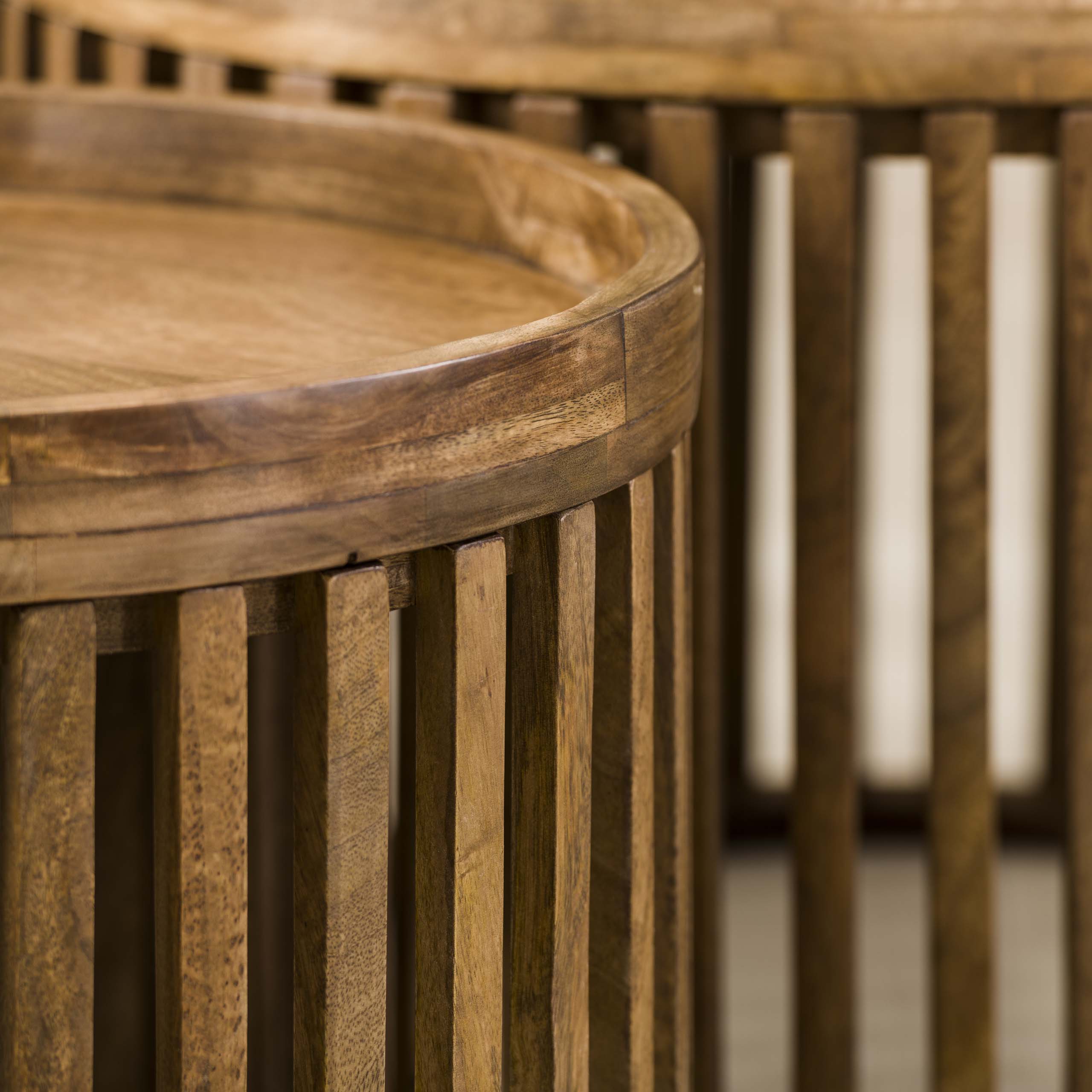 Salontafel Tweak Set Van 2 Massief Mango Zand