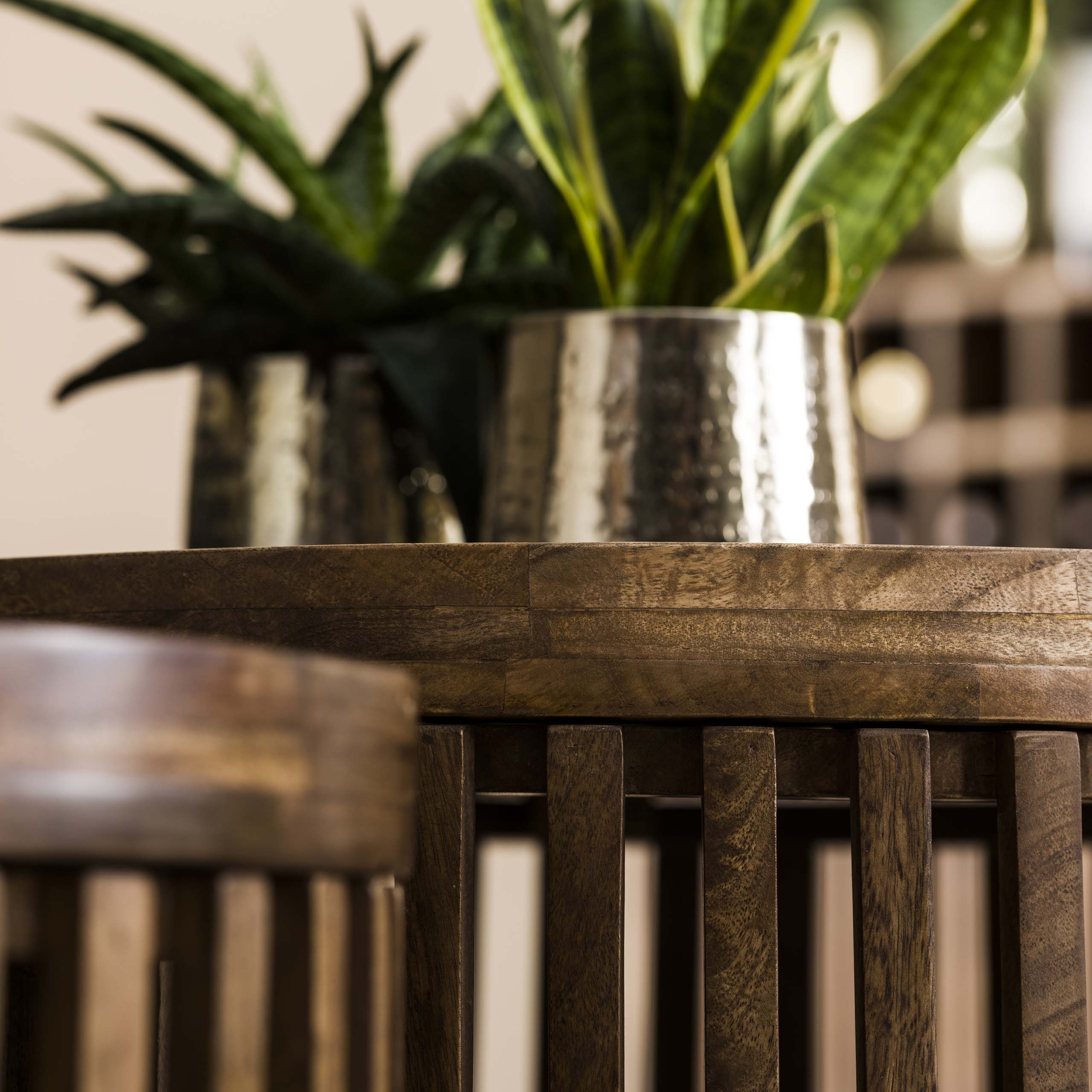 Salontafel Tweak Set Van 2 Massief Mango Zand