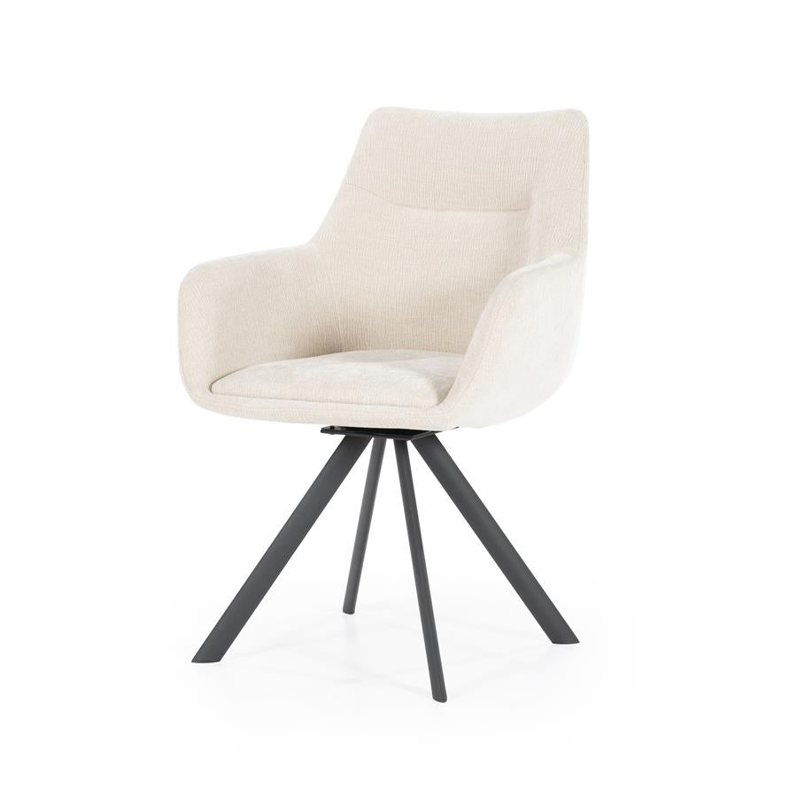 Stoel Bliss with armrest 59.5x66x88 – beige | By Boo