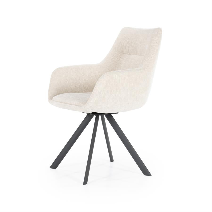 Stoel Bliss with armrest 59.5x66x88 – beige | By Boo