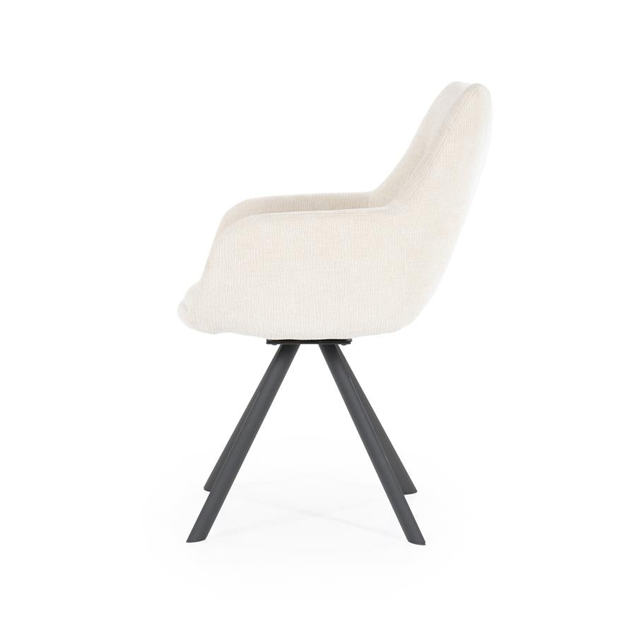 Stoel Bliss with armrest 59.5x66x88 – beige | By Boo