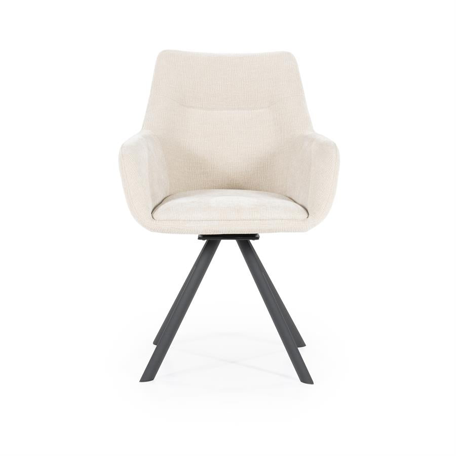 Stoel Bliss with armrest 59.5x66x88 – beige | By Boo