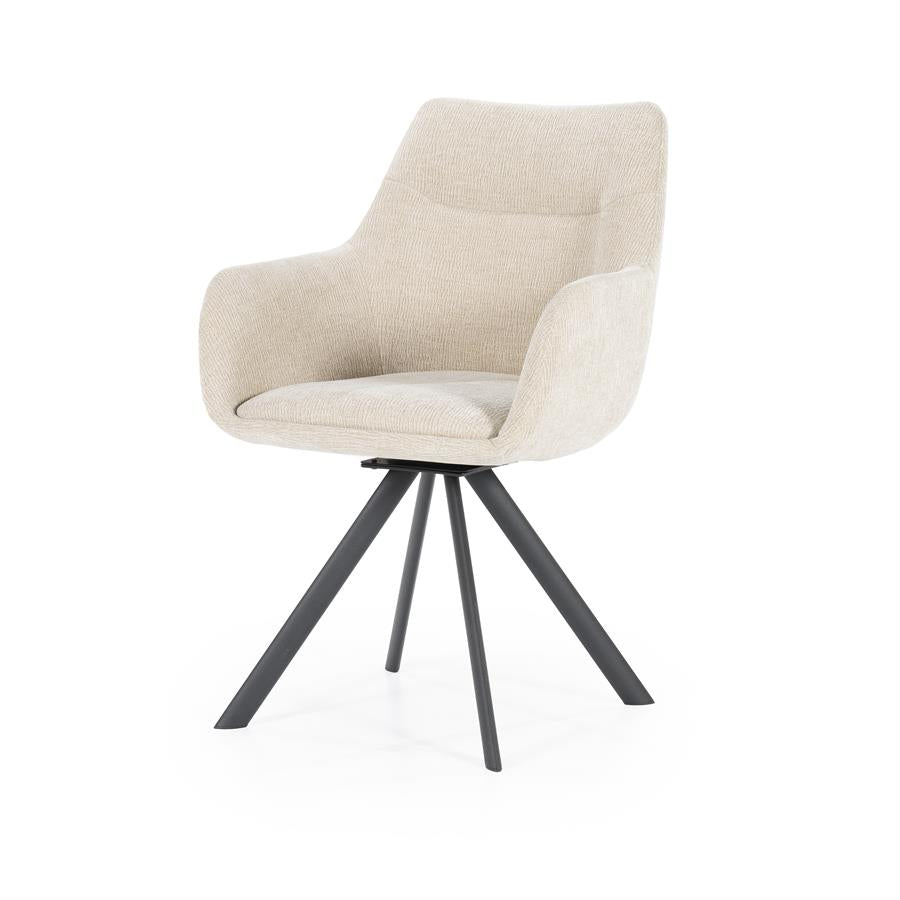 Stoel Bliss with armrest 59.5x66x88 – taupe | By Boo