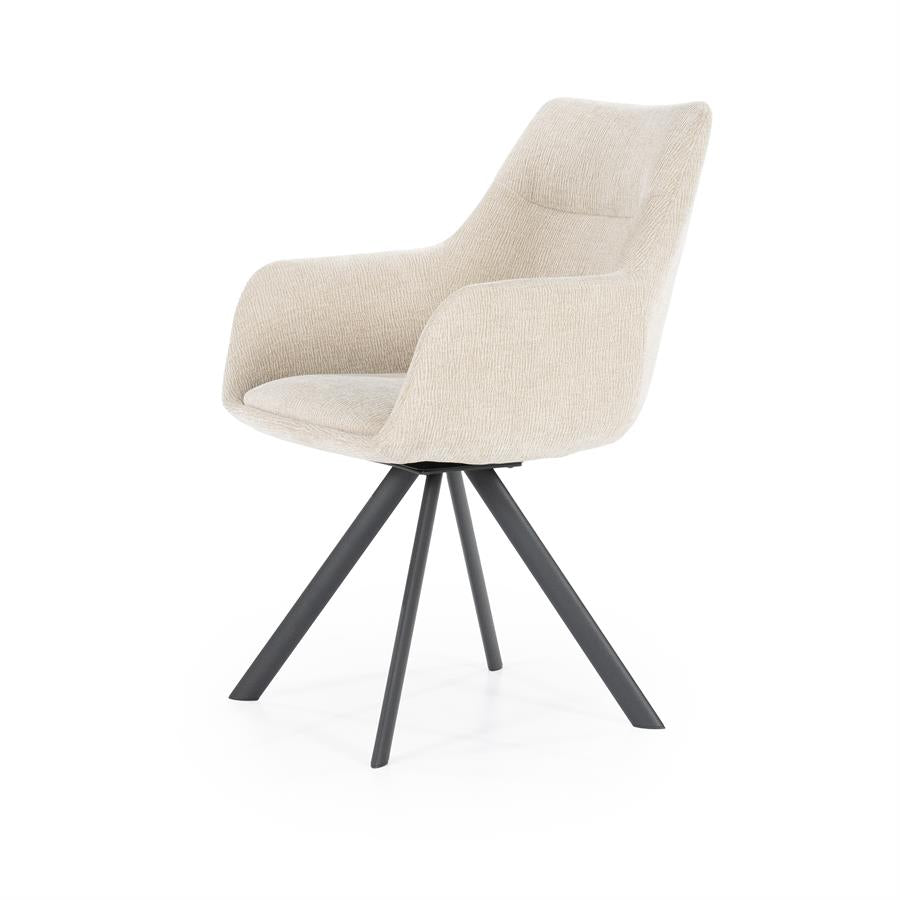 Stoel Bliss with armrest 59.5x66x88 – taupe | By Boo
