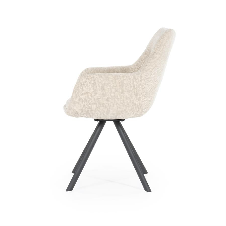 Stoel Bliss with armrest 59.5x66x88 – taupe | By Boo