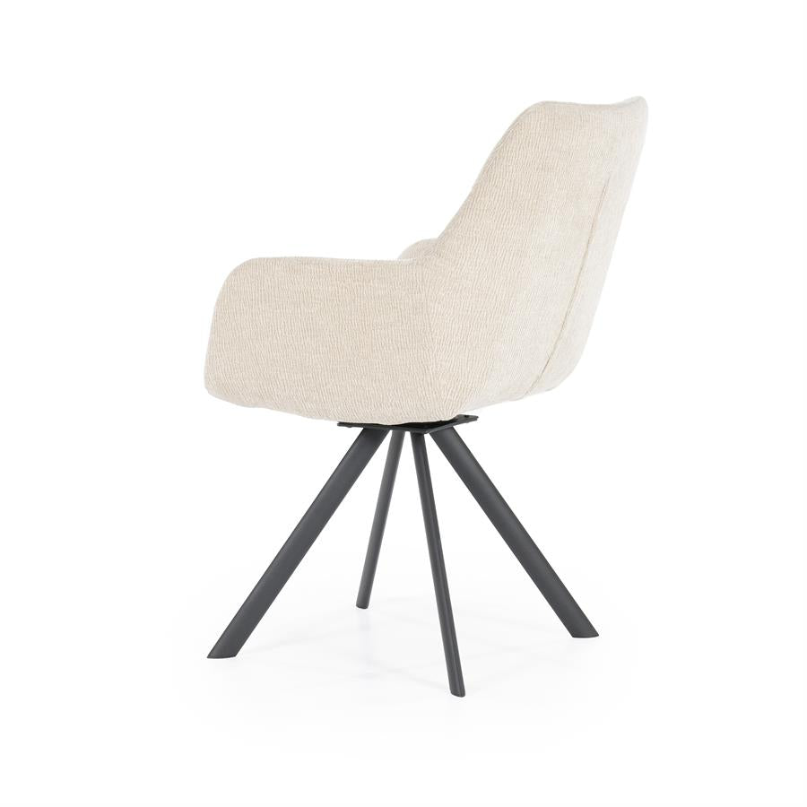 Stoel Bliss with armrest 59.5x66x88 – taupe | By Boo