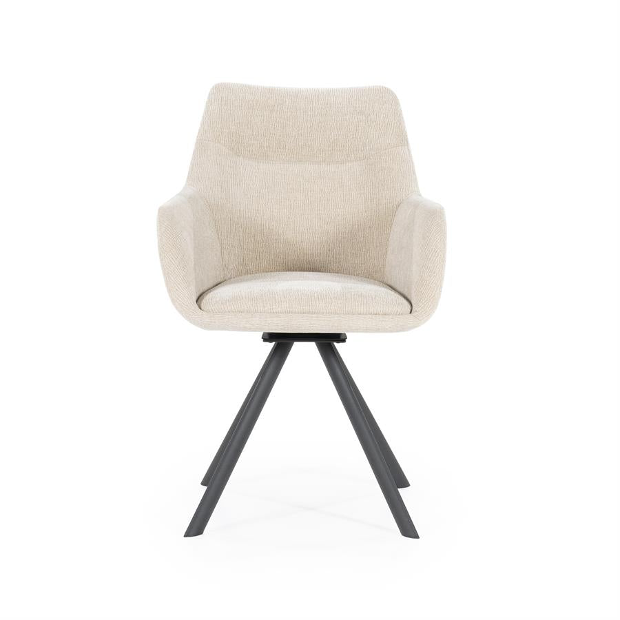 Stoel Bliss with armrest 59.5x66x88 – taupe | By Boo