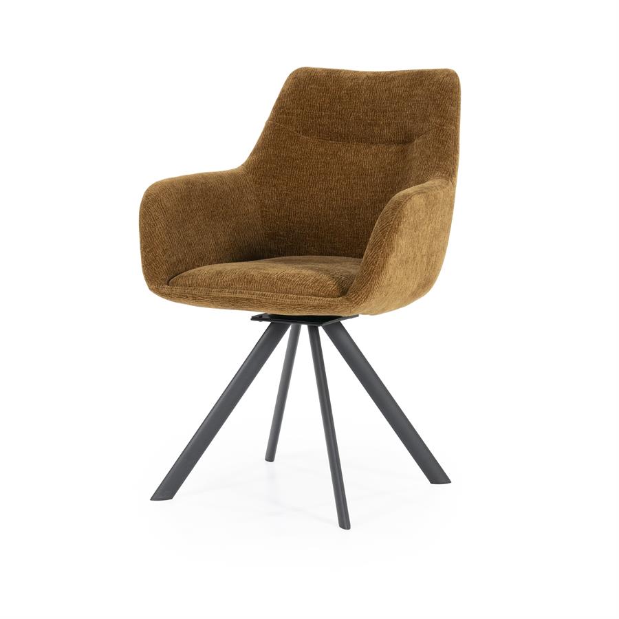 Stoel Bliss with armrest 59.5x66x88 – geel | By Boo
