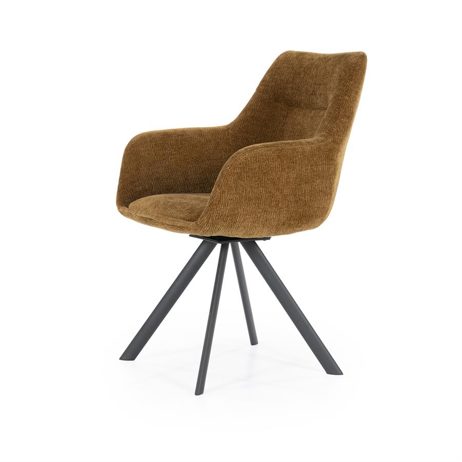Stoel Bliss with armrest 59.5x66x88 – geel | By Boo