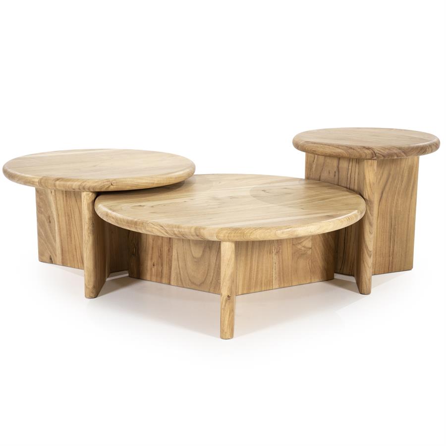 Tables Leoti medium 60x60x36 – natuurlijk | By Boo